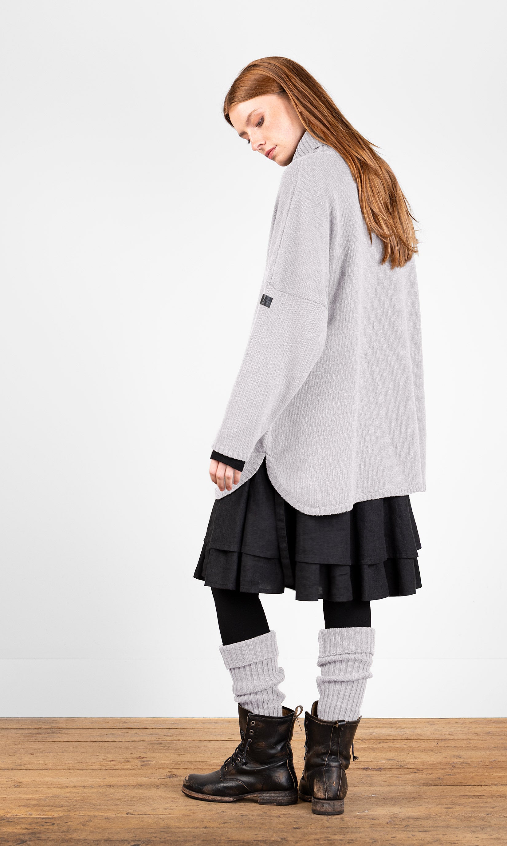 Oversized wool turtleneck sweater