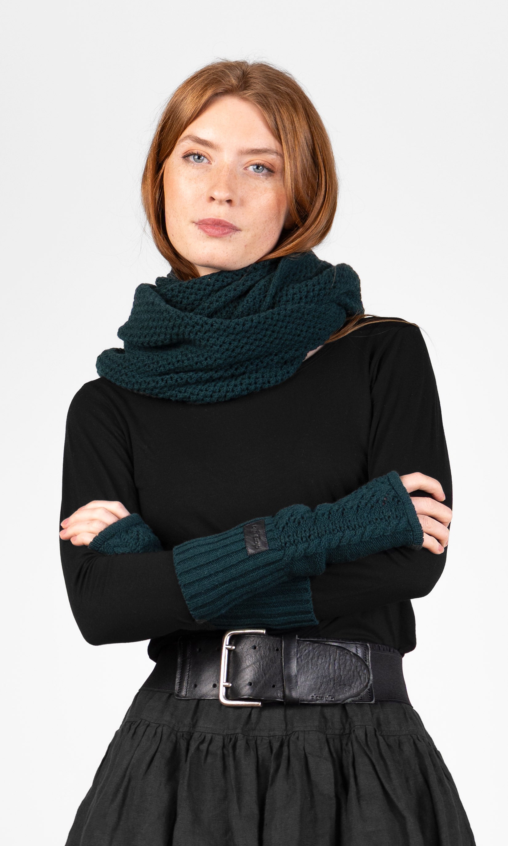 Knitted wool snood