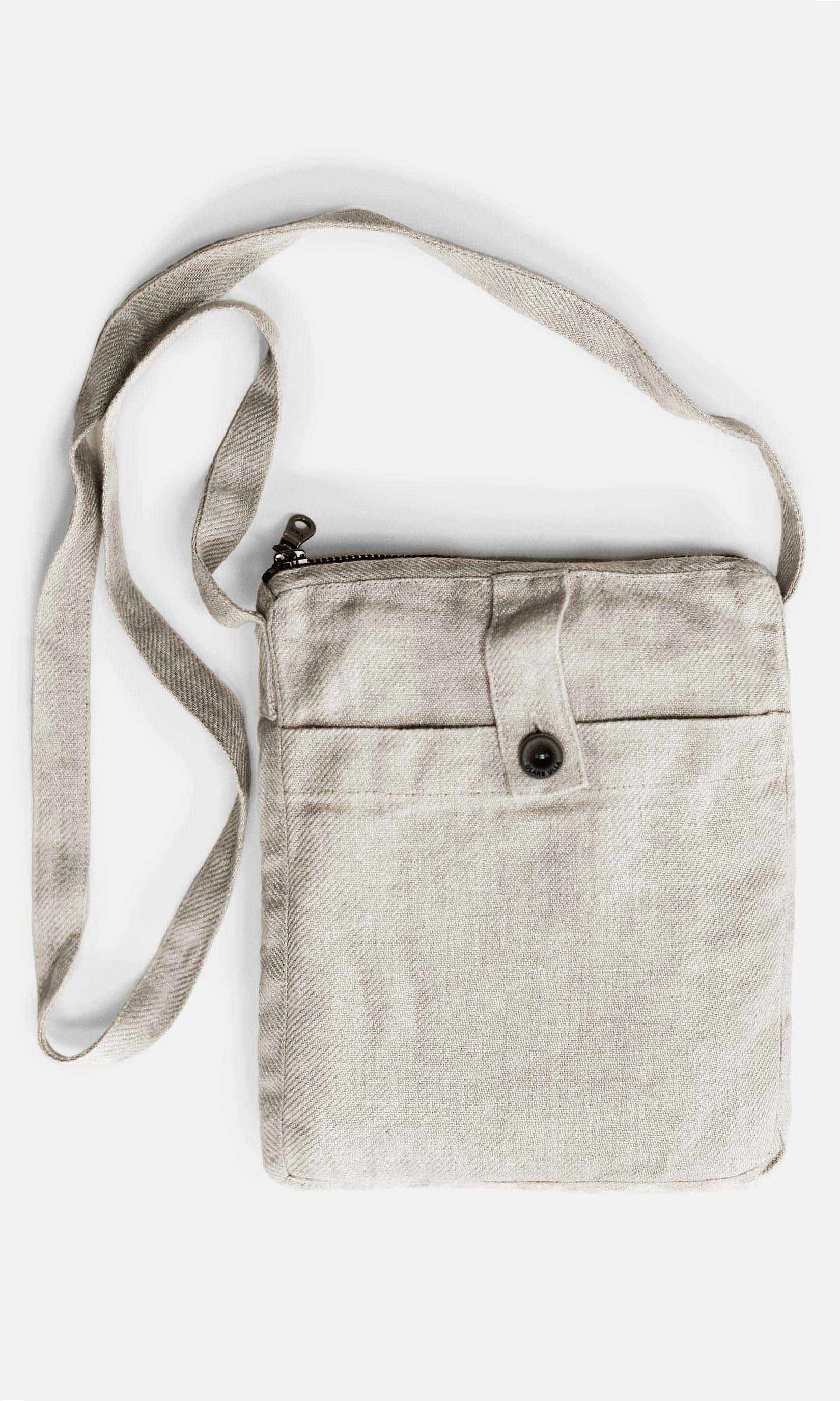 Linen bag with shoulder strap
