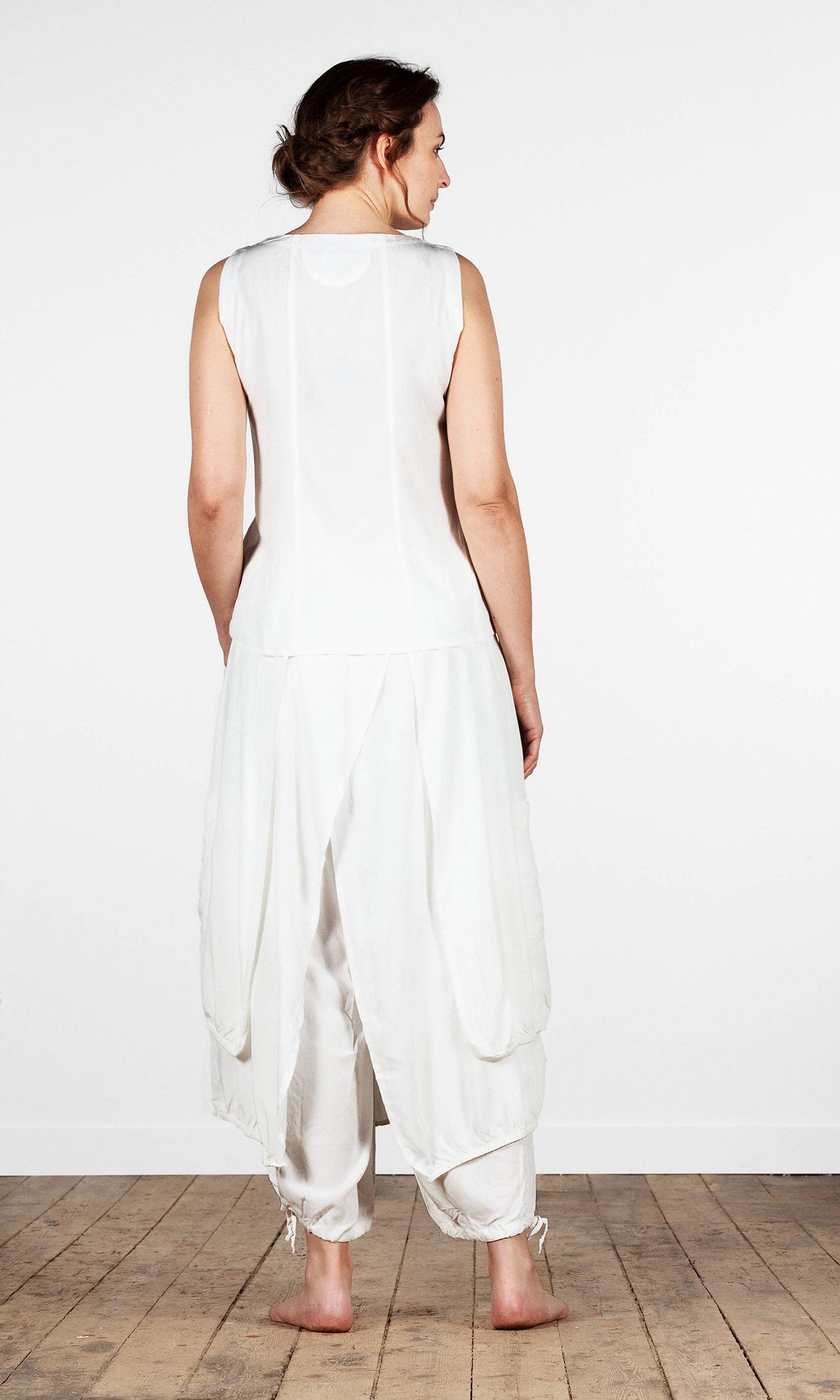 Straight linen in viscose