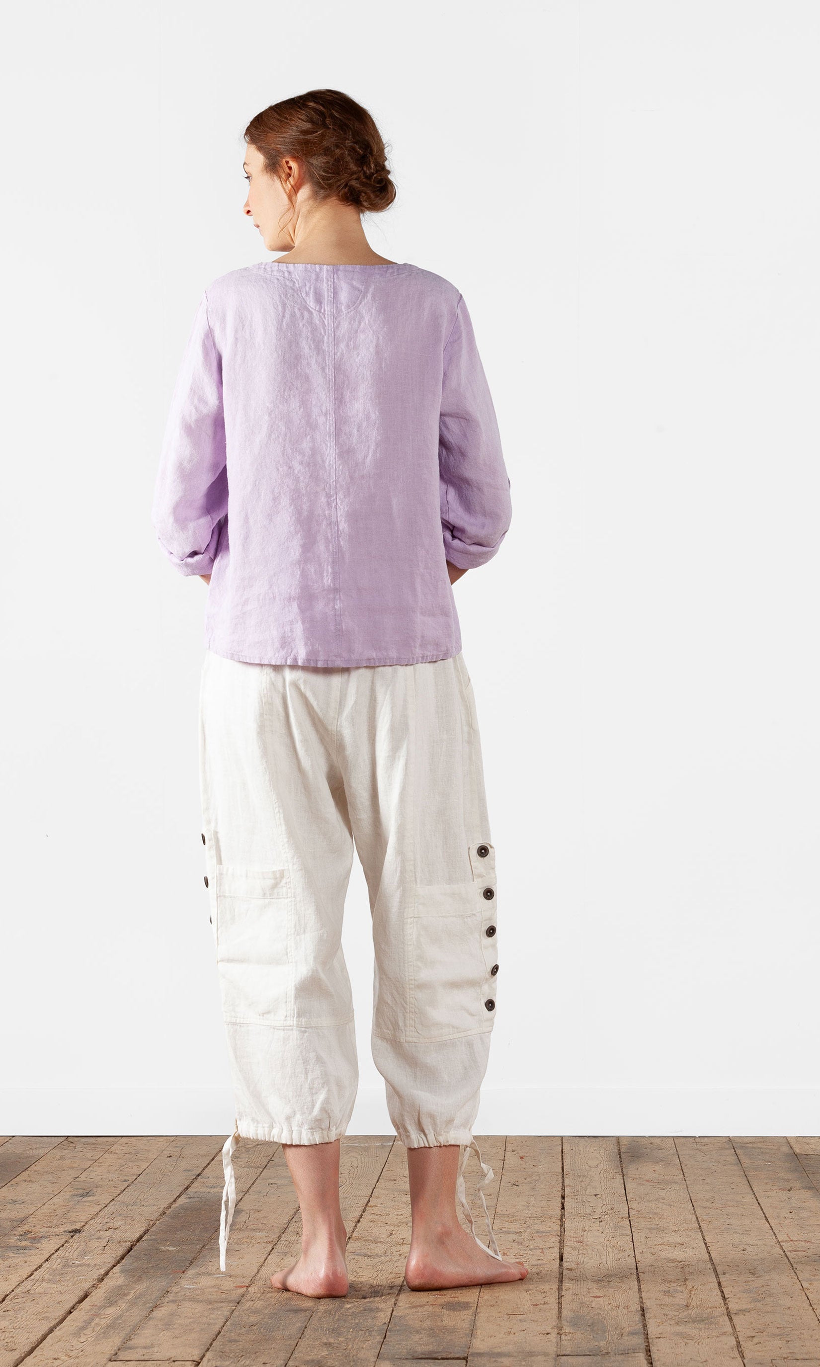 Bluse mit Wickelknöpfen