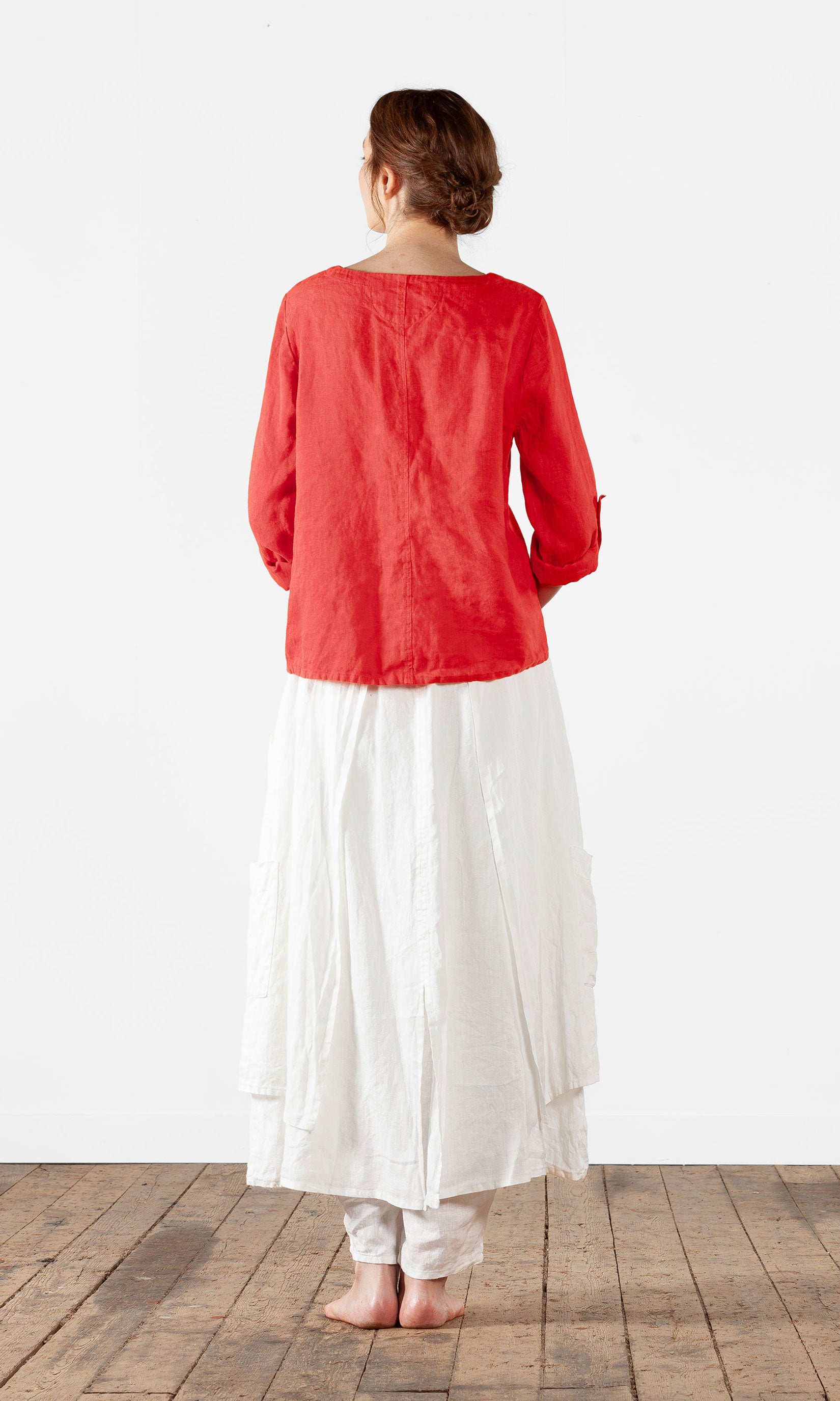 Bluse mit Wickelknöpfen