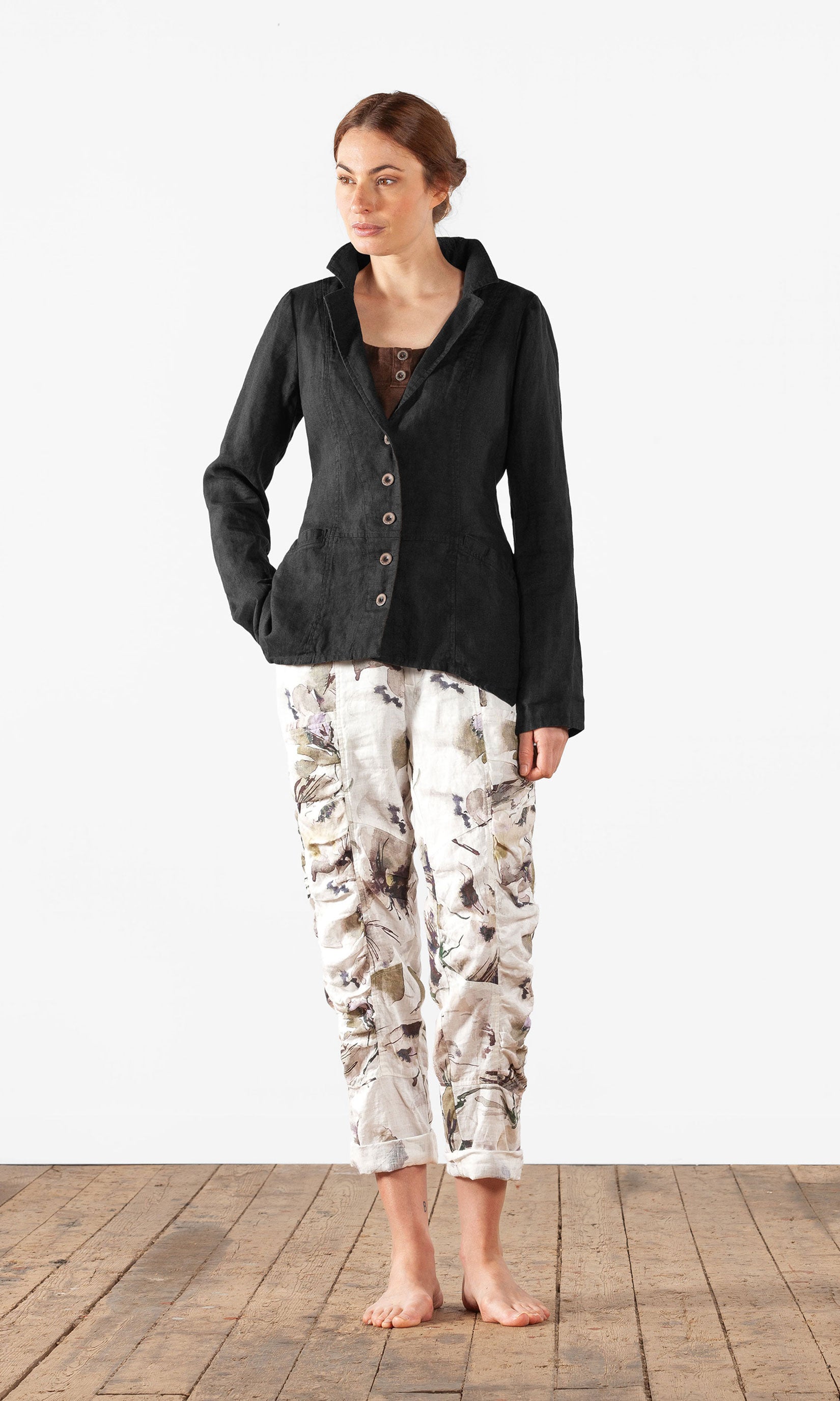 Linnekavaj i klassisk insvängd modell