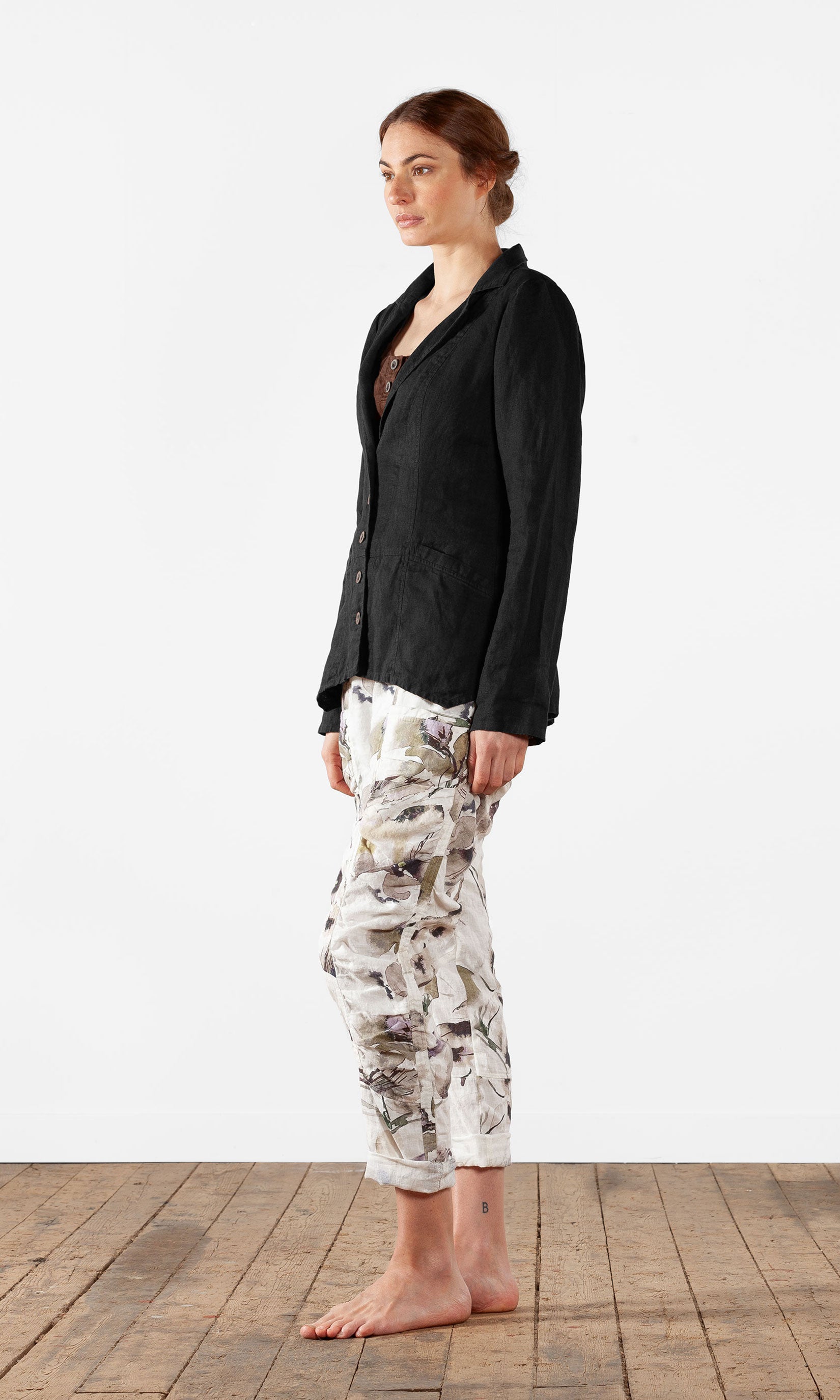 Linnekavaj i klassisk insvängd modell