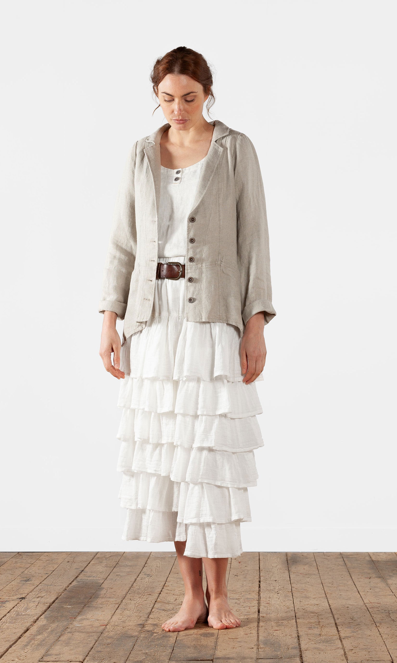 Linnekavaj i klassisk insvängd modell