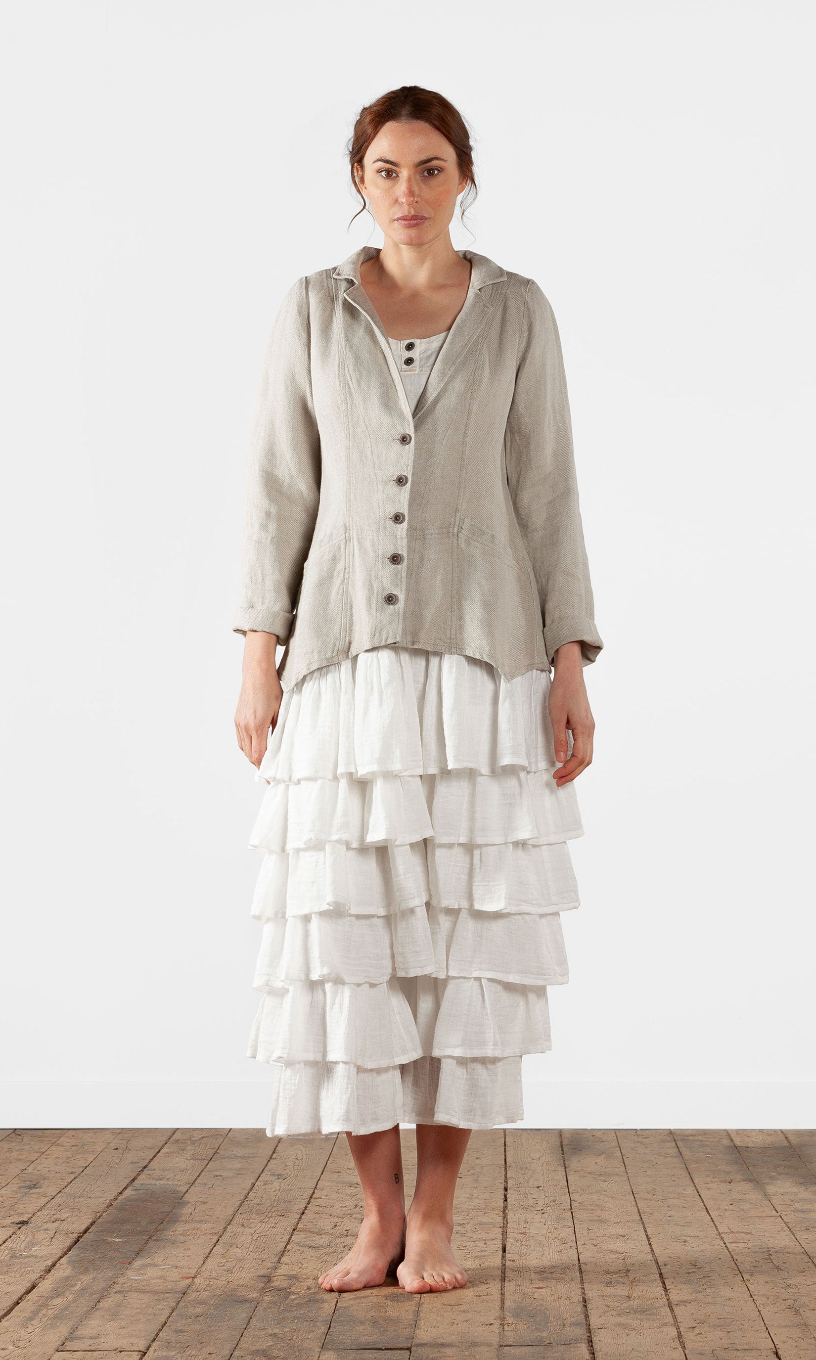 Linnekavaj i klassisk insvängd modell