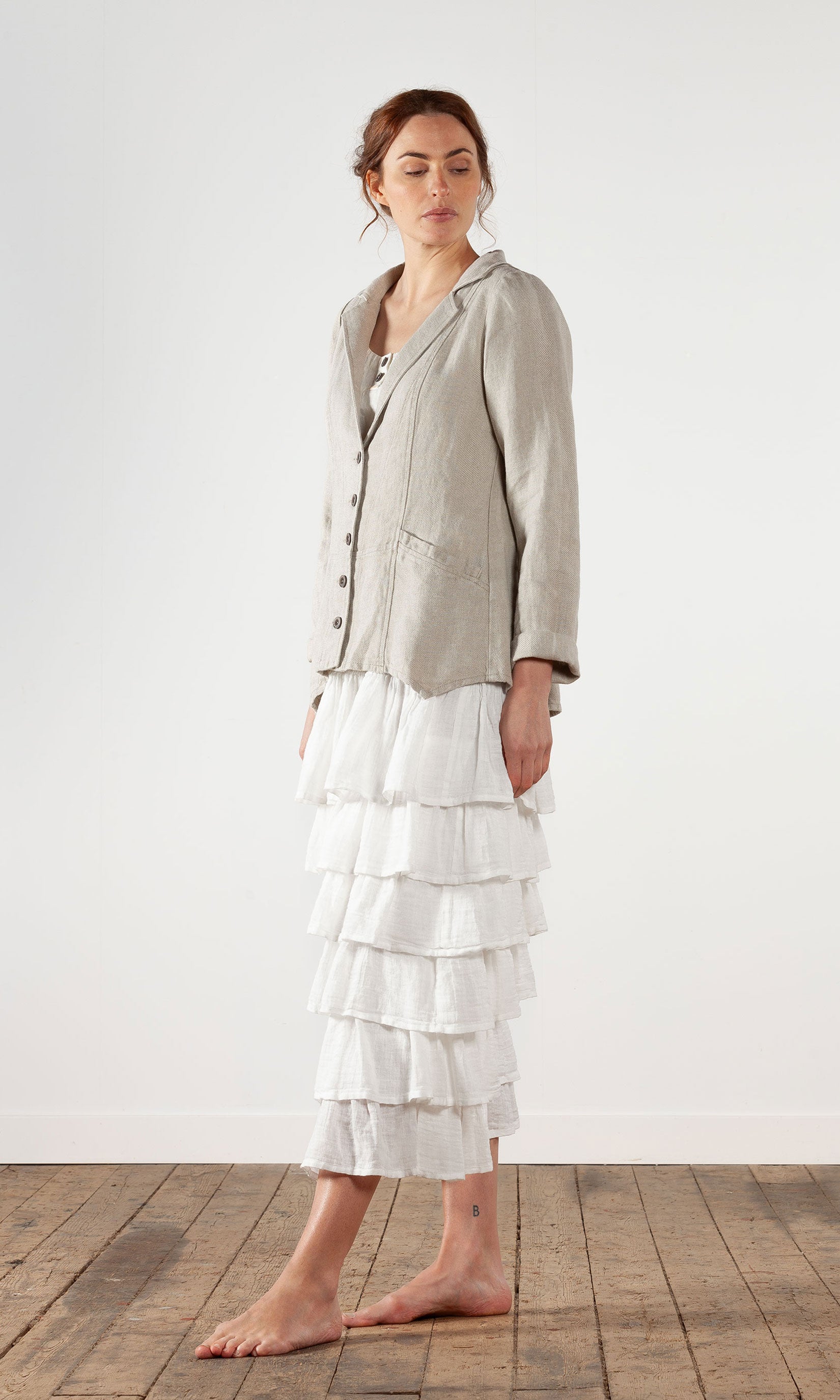 Linnekavaj i klassisk insvängd modell