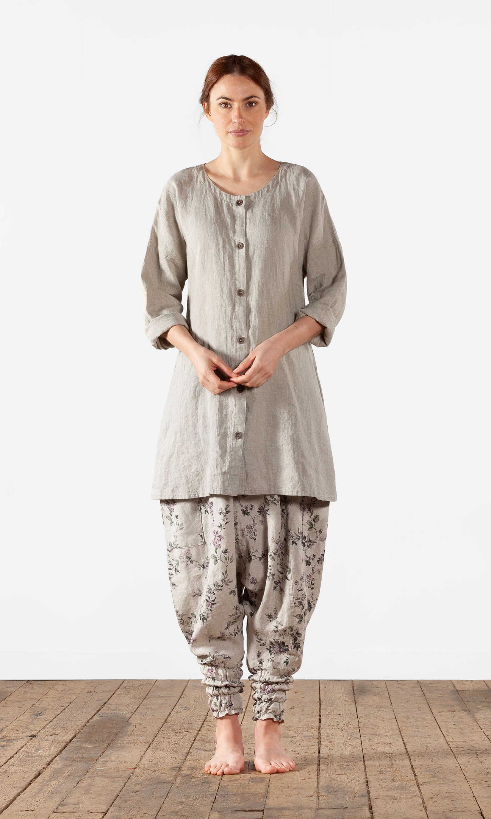 A-line jacket in linen