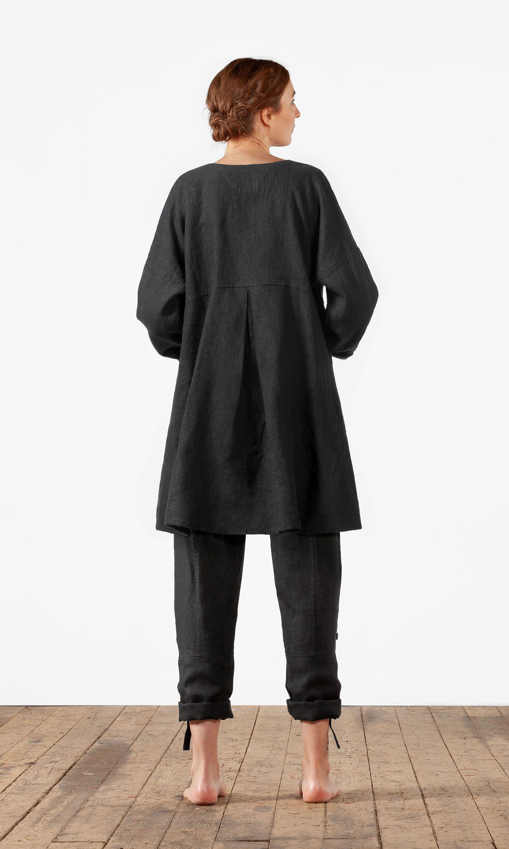 A-line jacket in linen