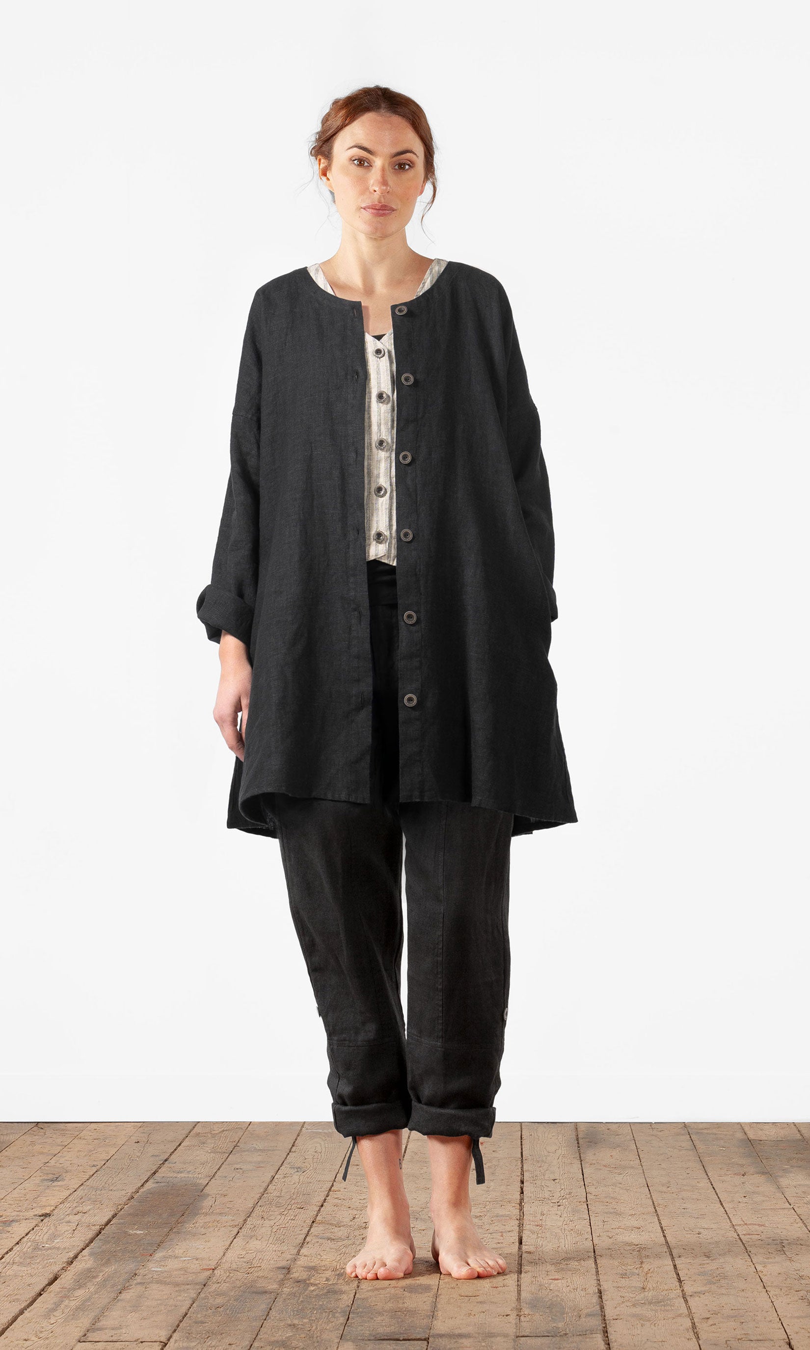 A-line jacket in linen