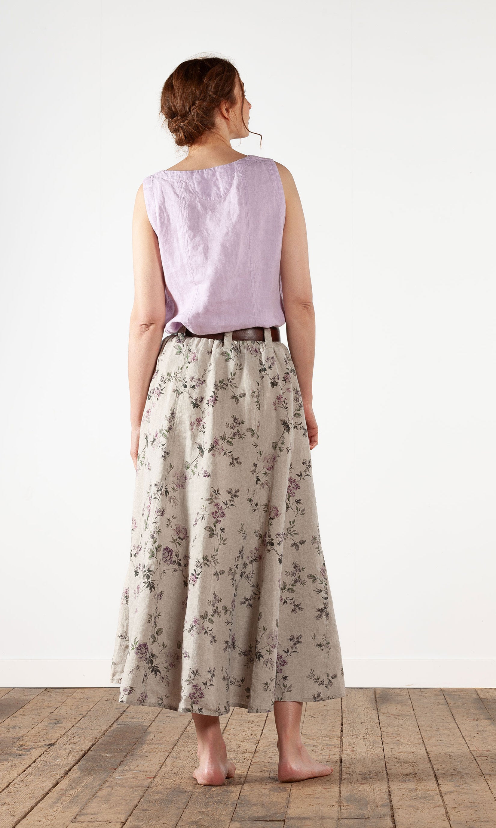 Linen maxi skirt