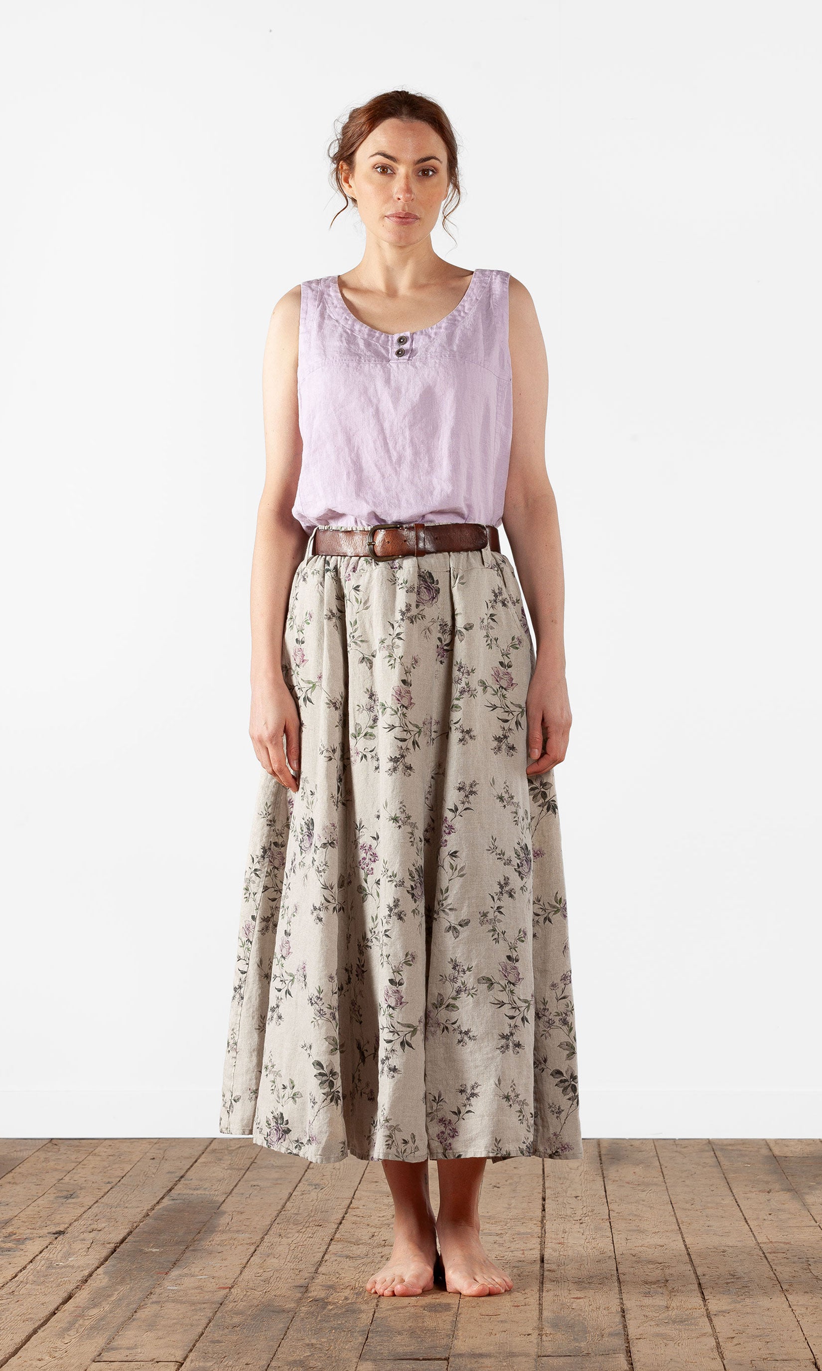 Linen maxi skirt
