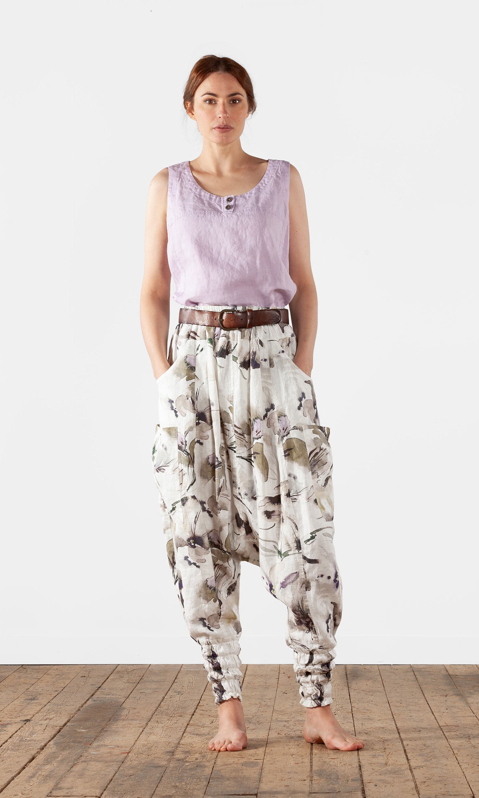 Linen harem pants