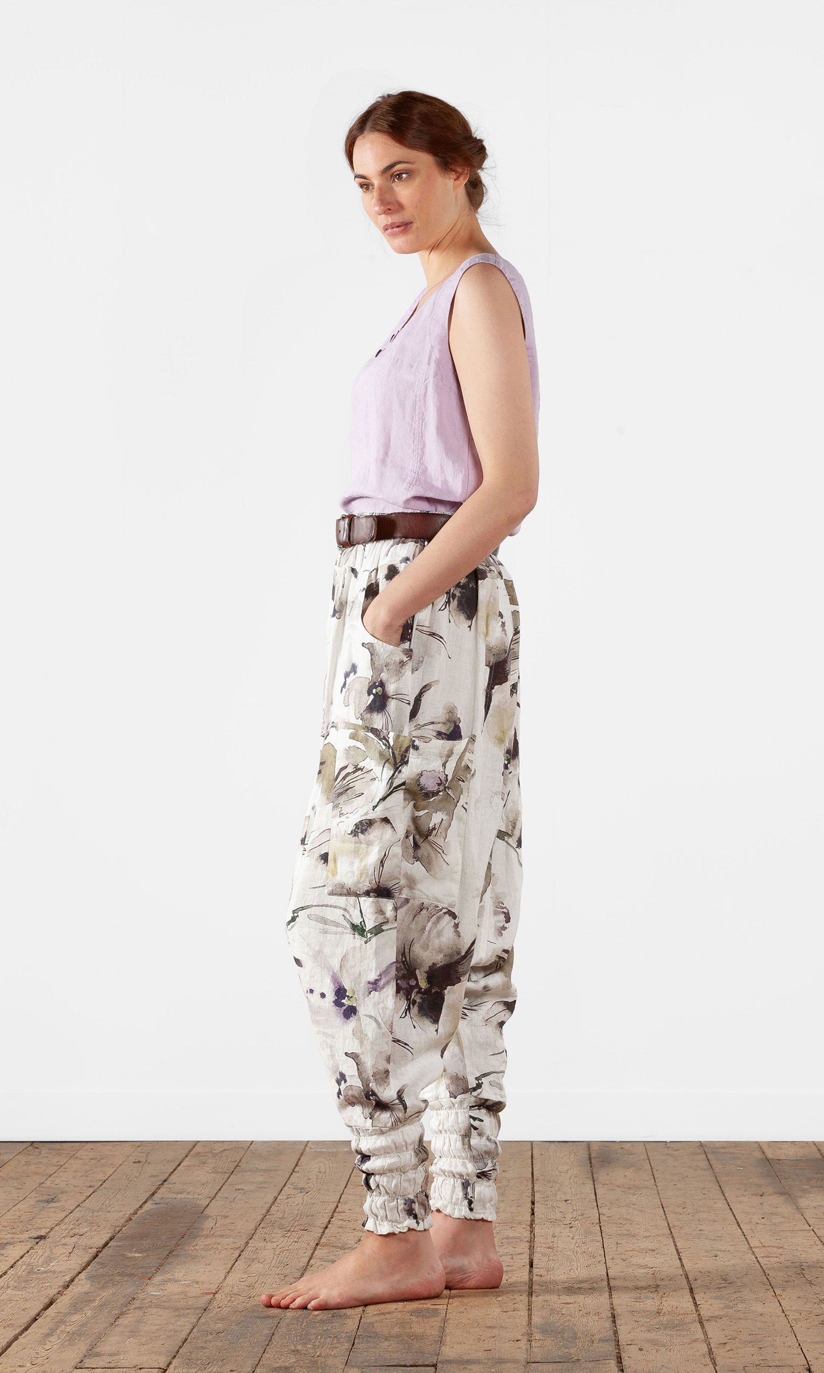 Linen harem pants