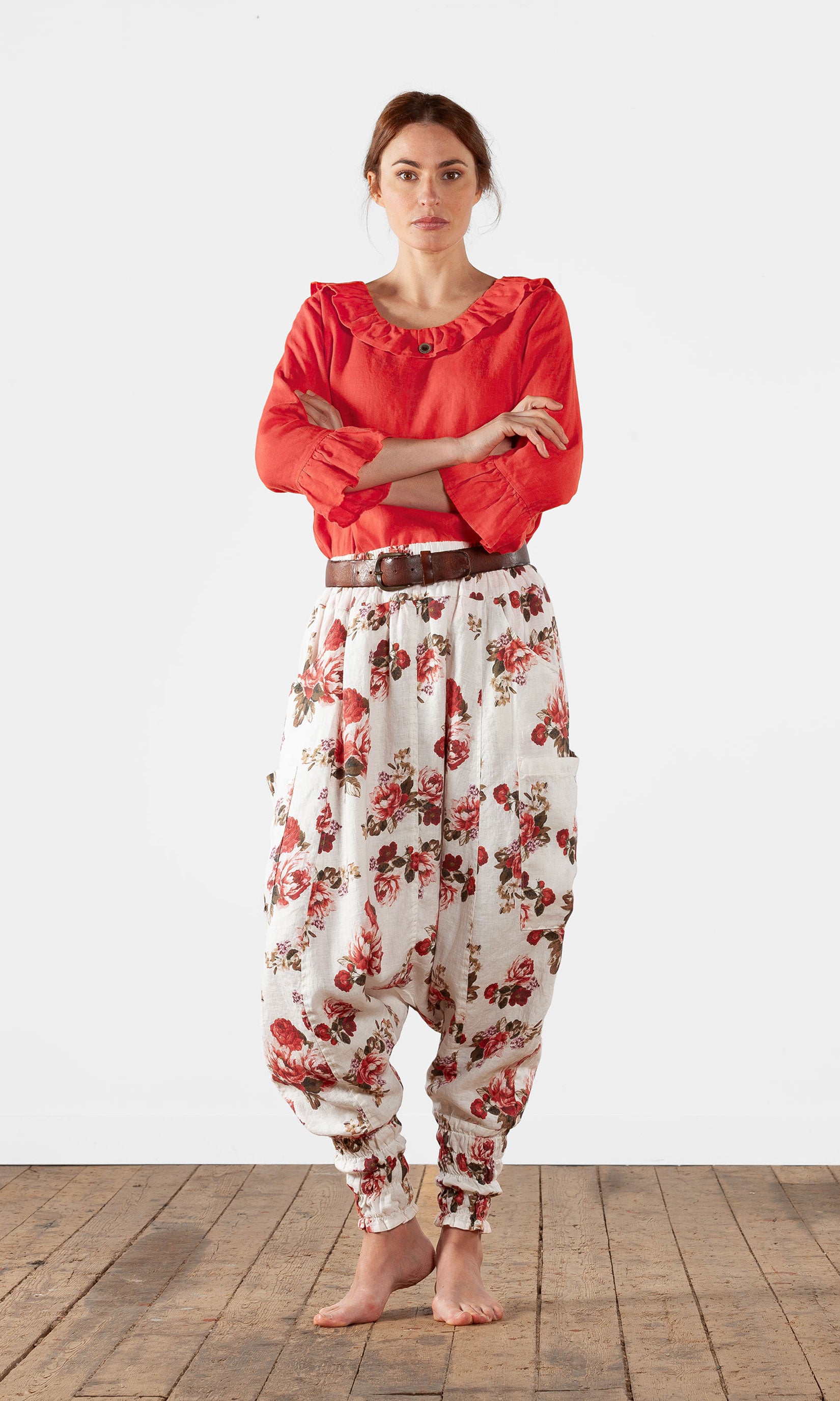 Linen harem pants