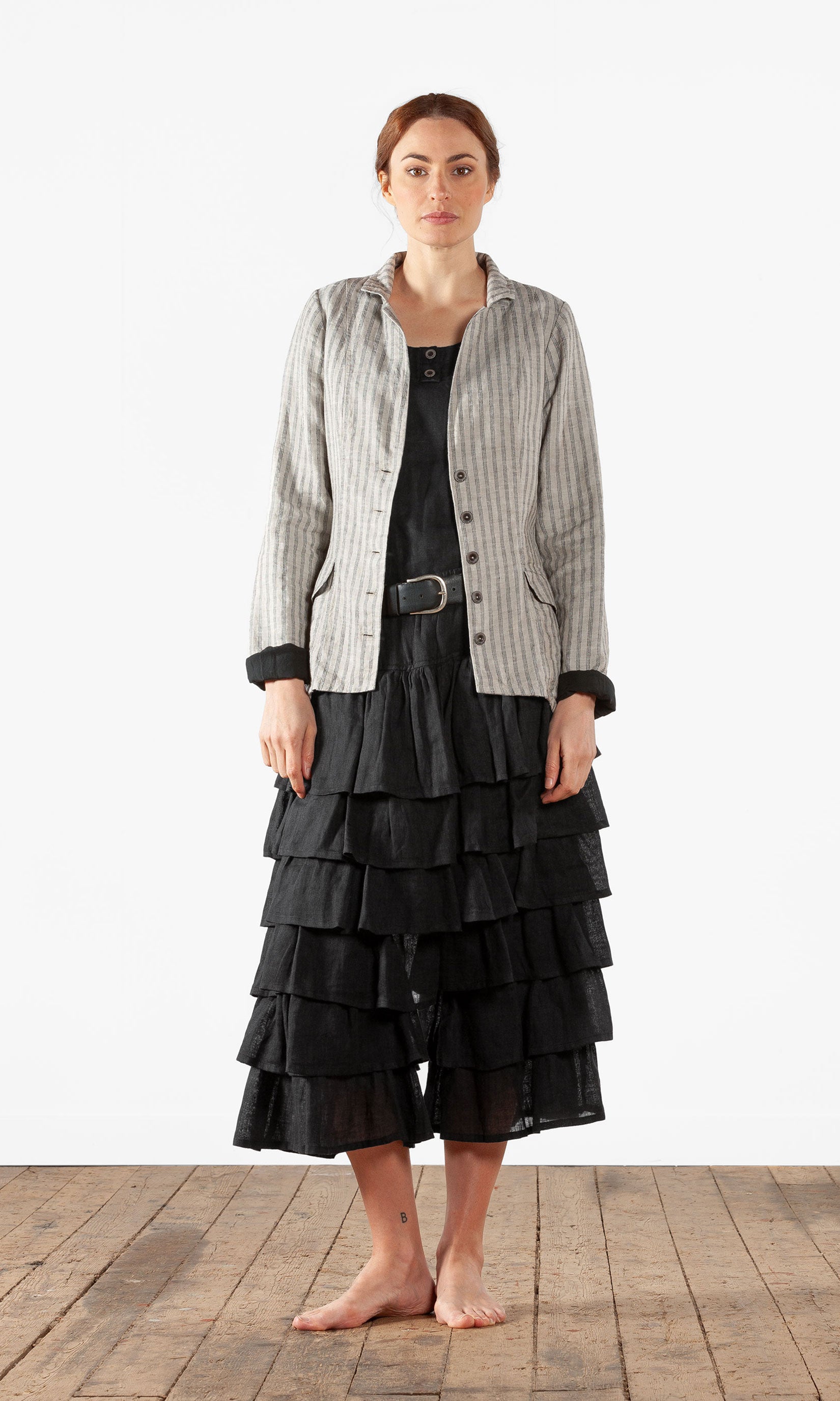 Linnekavaj i klassisk insvängd och fodrad modell