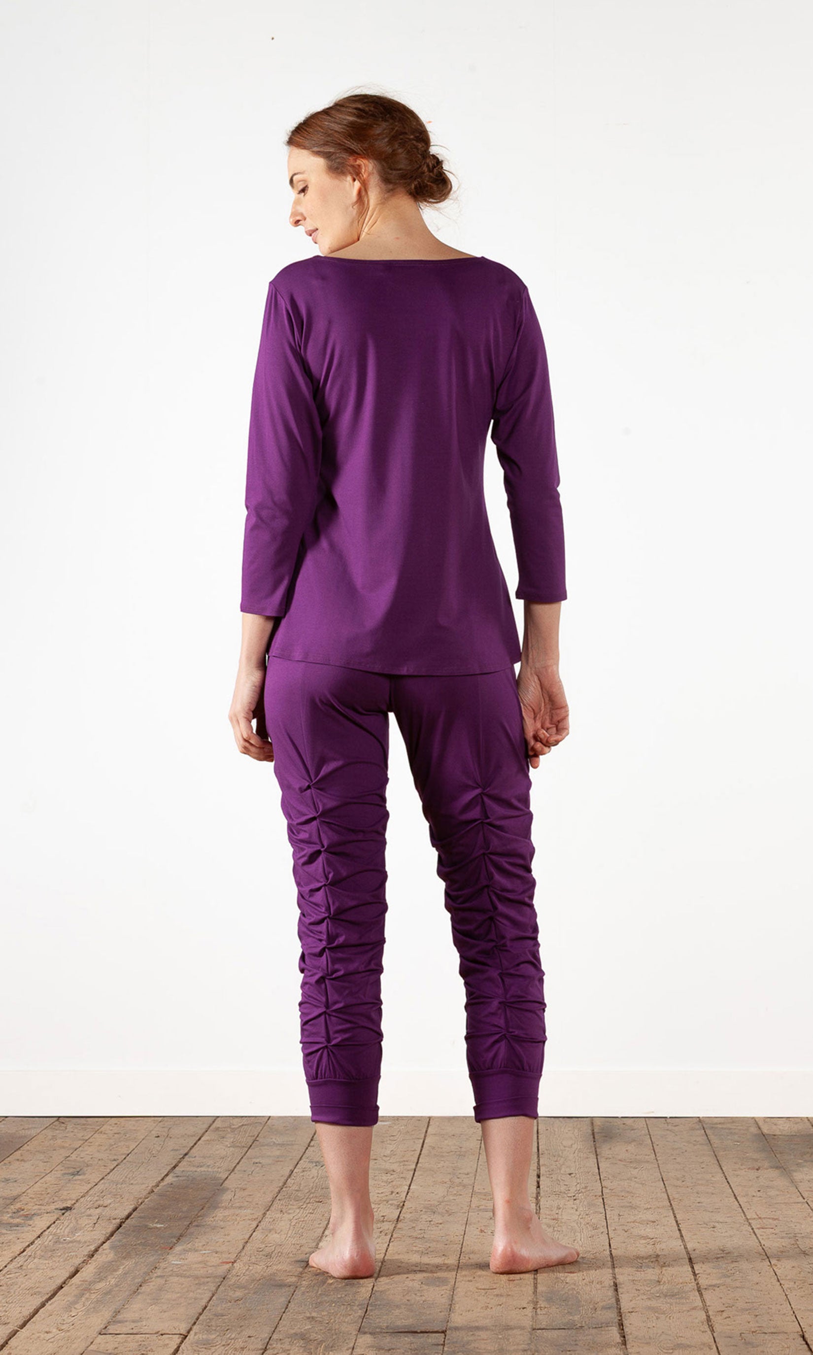 T-shirt med 3/4-ärm i viskos