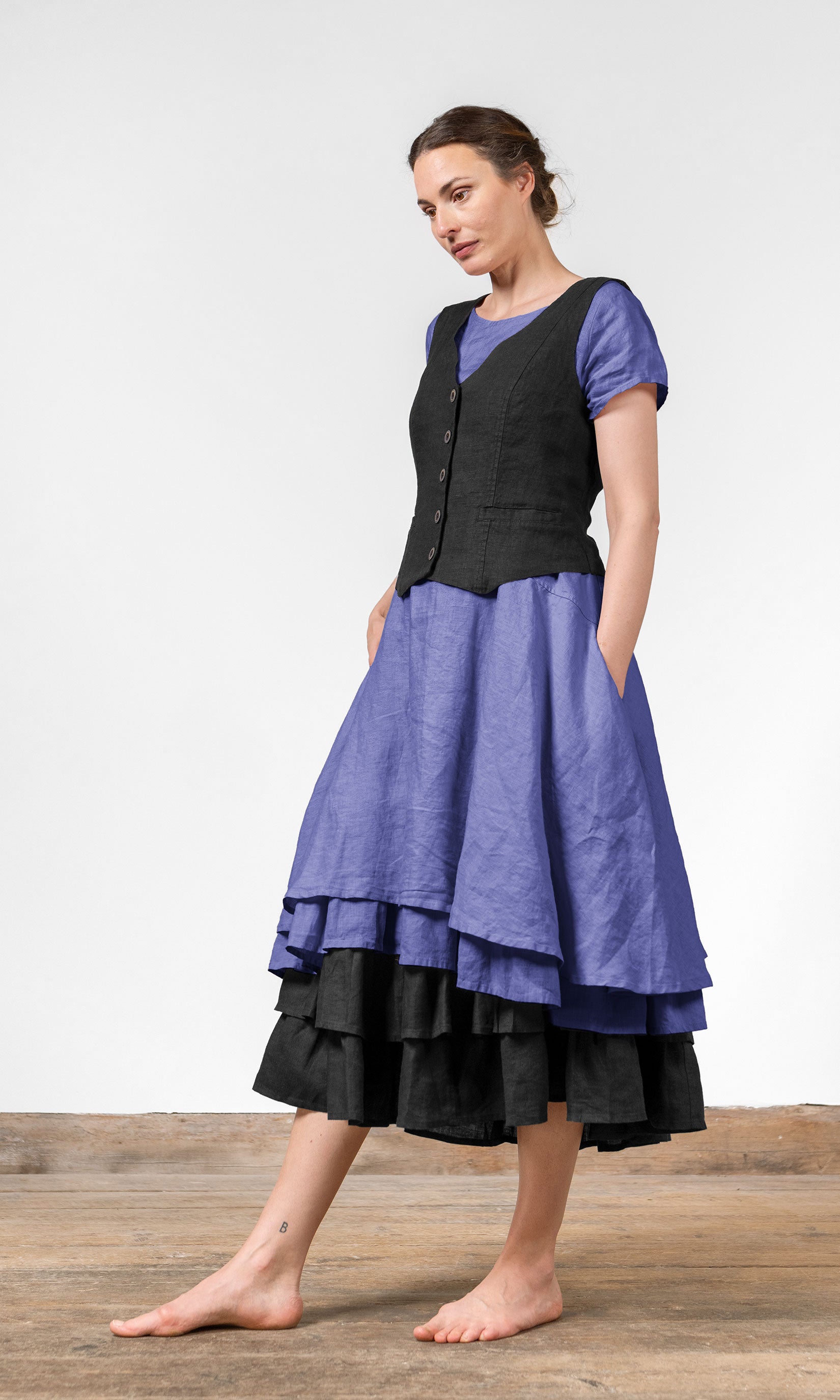 Leinenweste, gefüttert