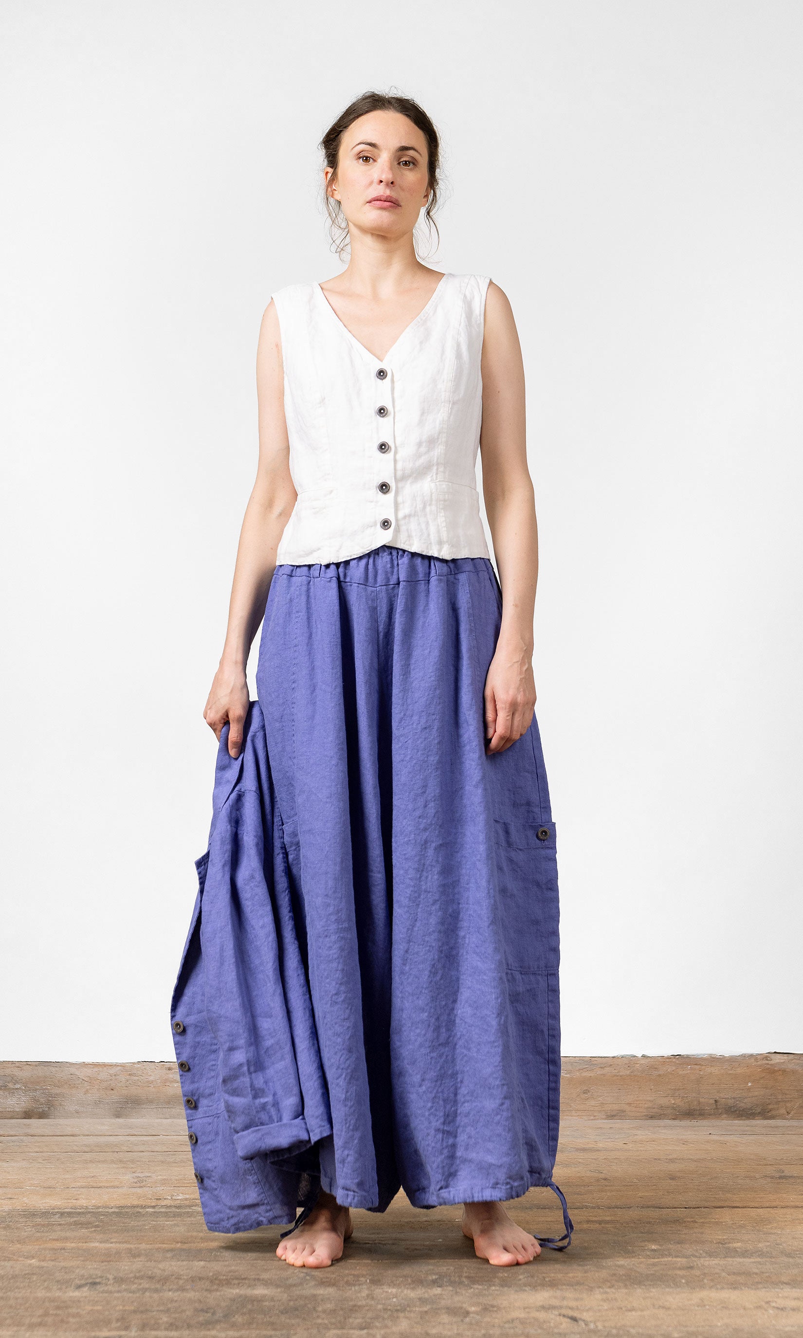 Leinenweste, gefüttert