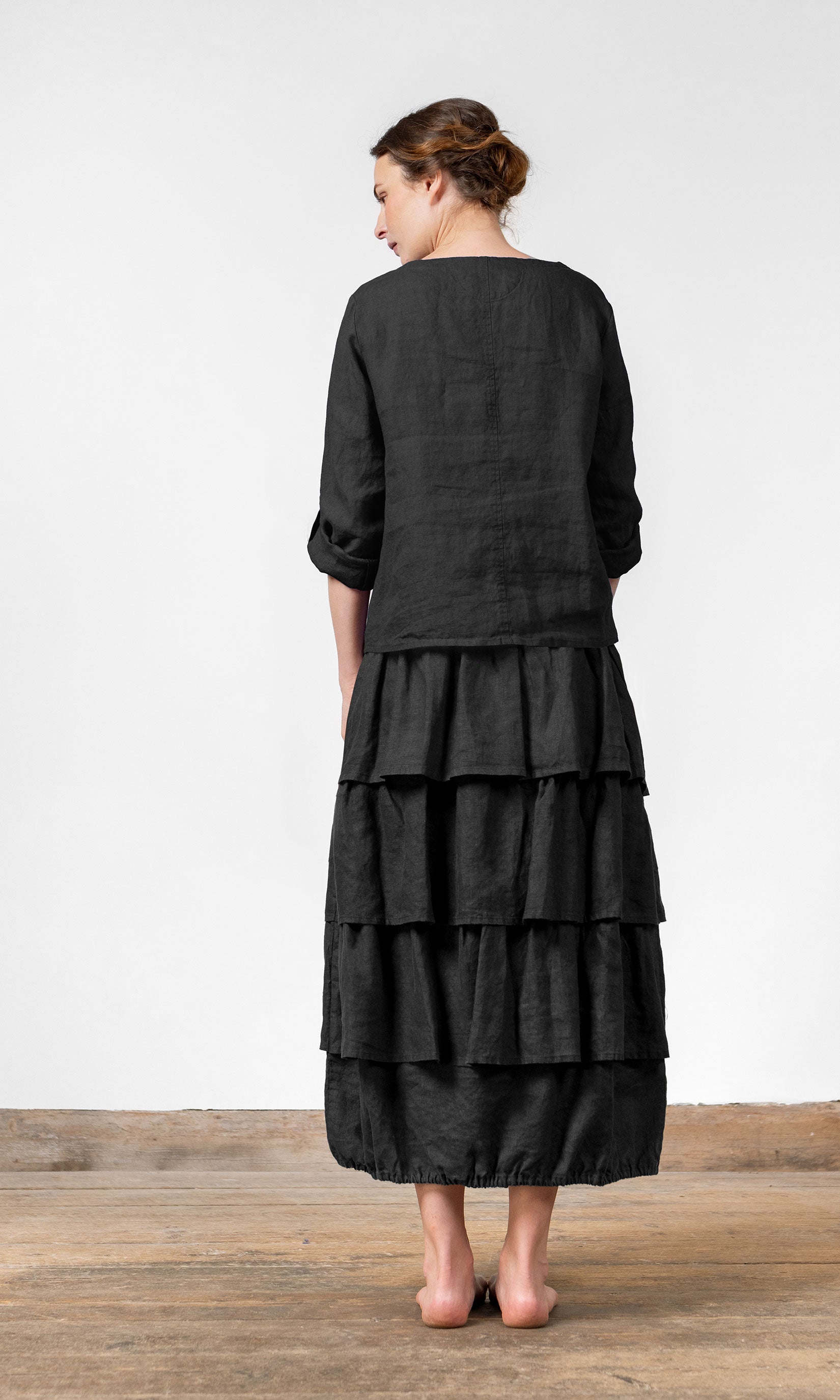 Blus med omlottknäppning