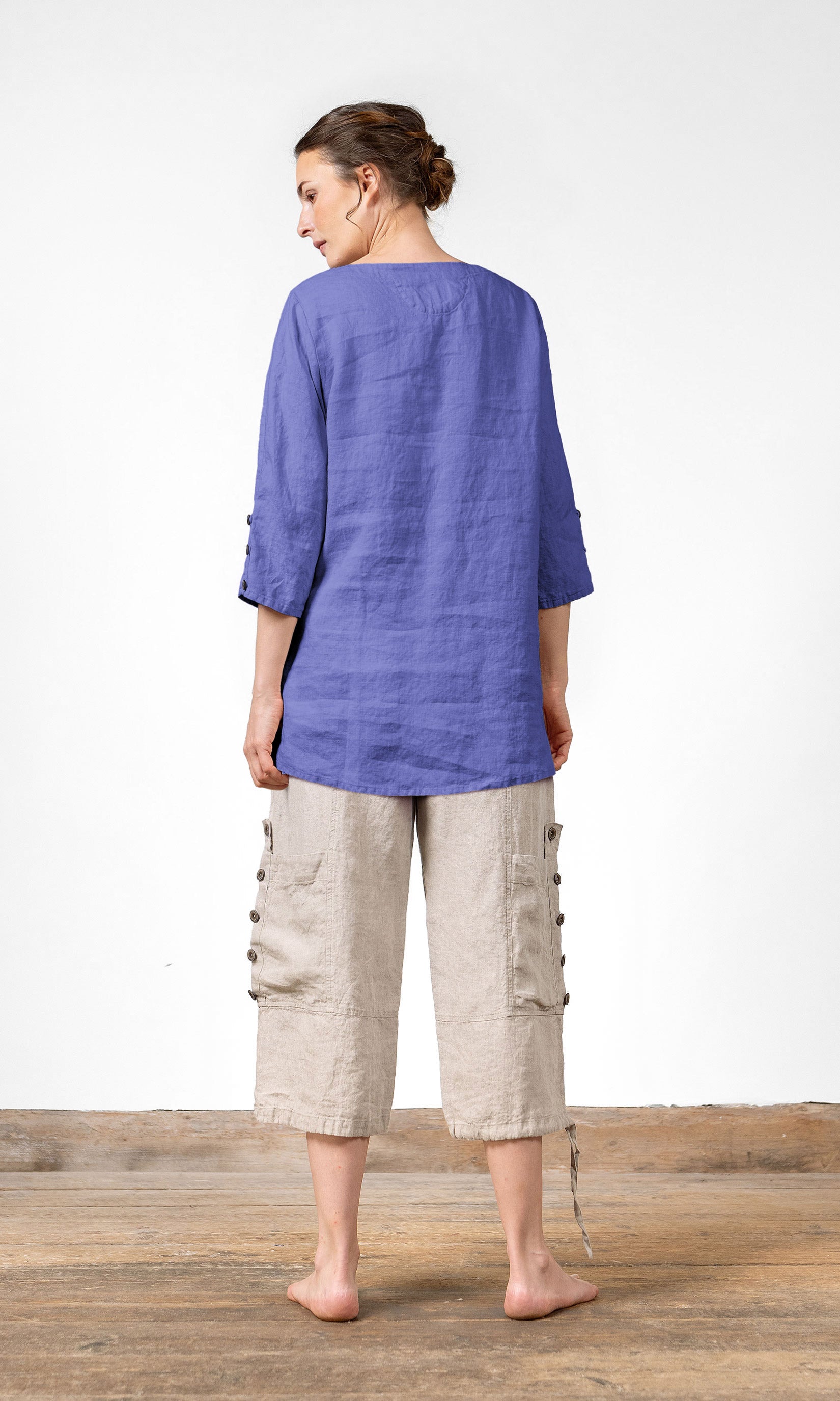 Rak linnetunika med utfällbar ärm