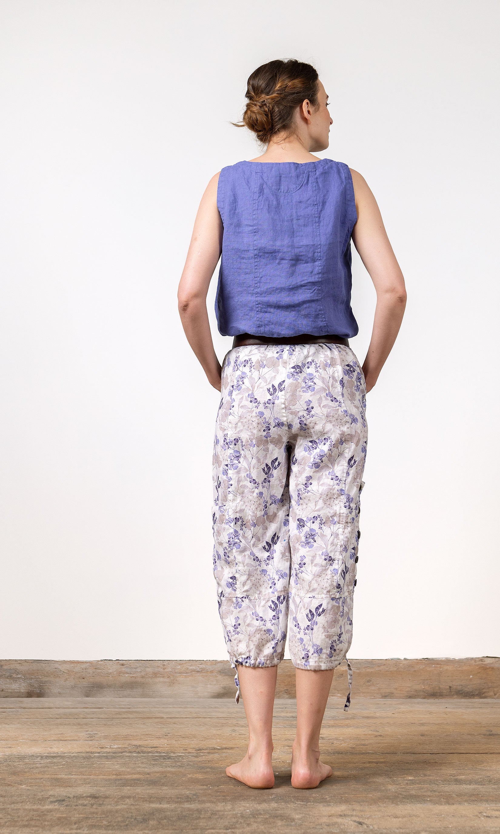 Caprishose aus Leinen