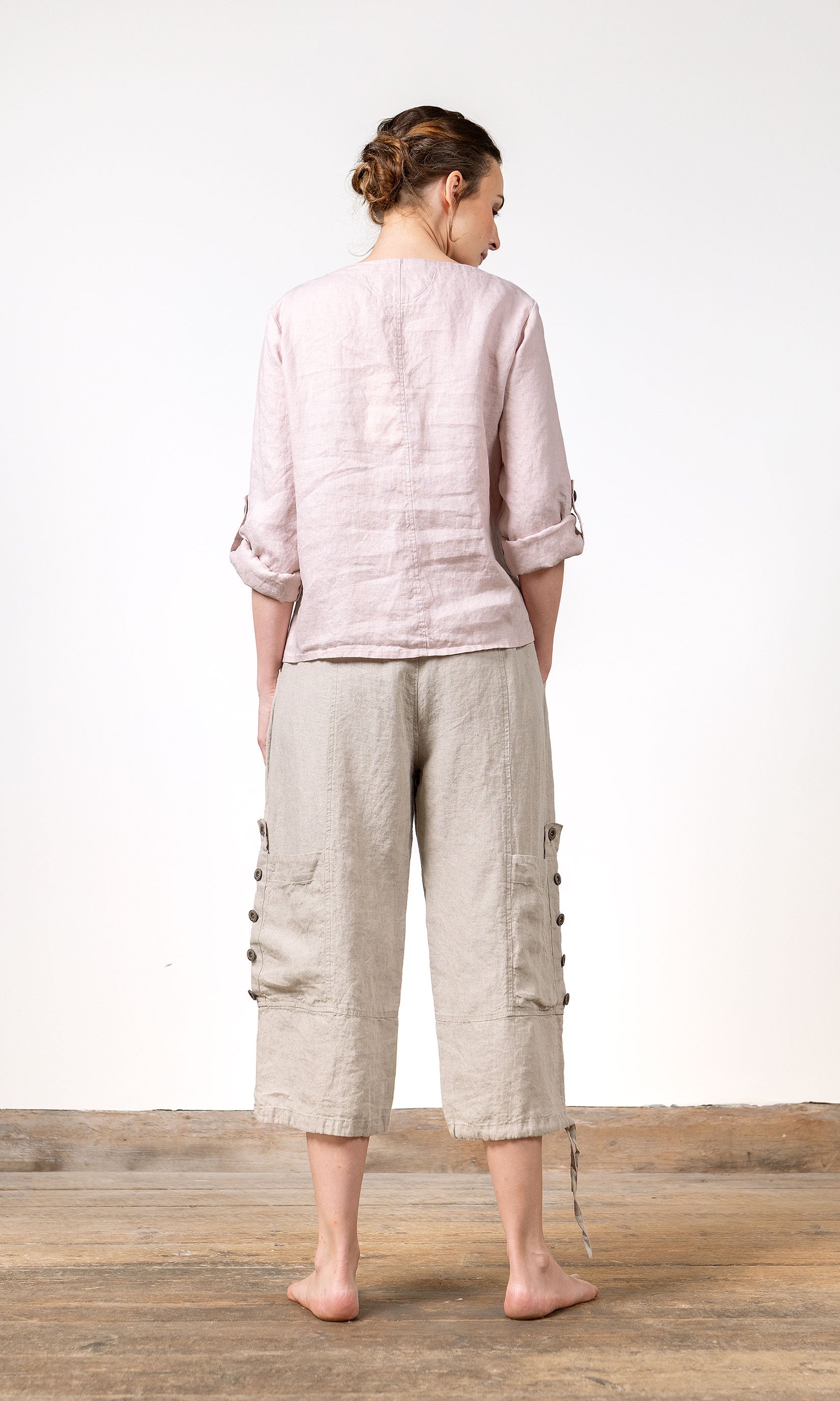 Caprishose aus Leinen