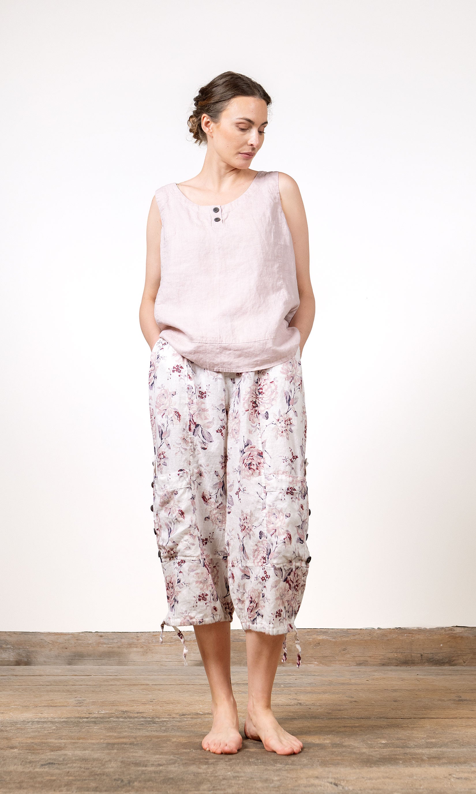 Caprishose aus Leinen