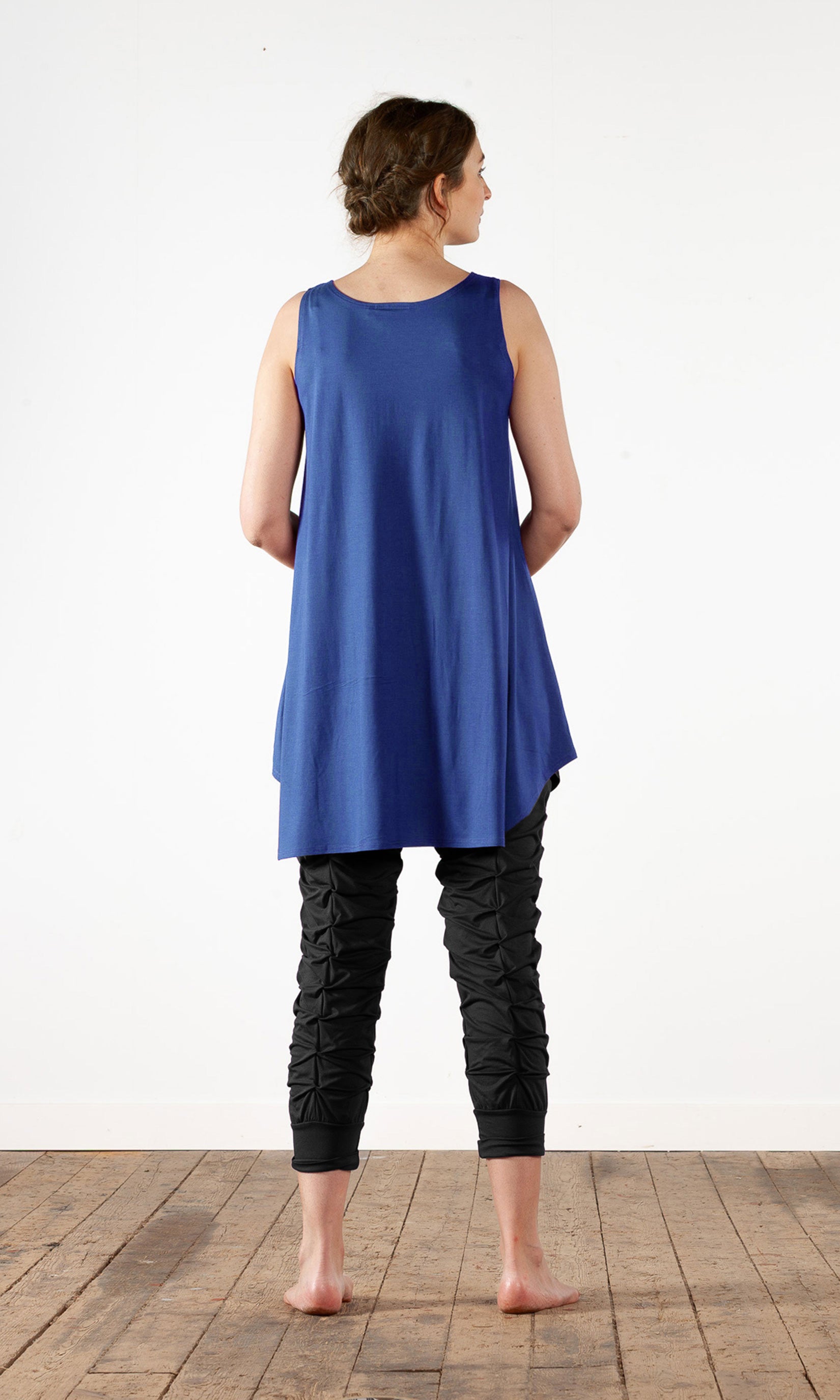 Viskostunika in A-Linien-Form, ärmelloses Modell