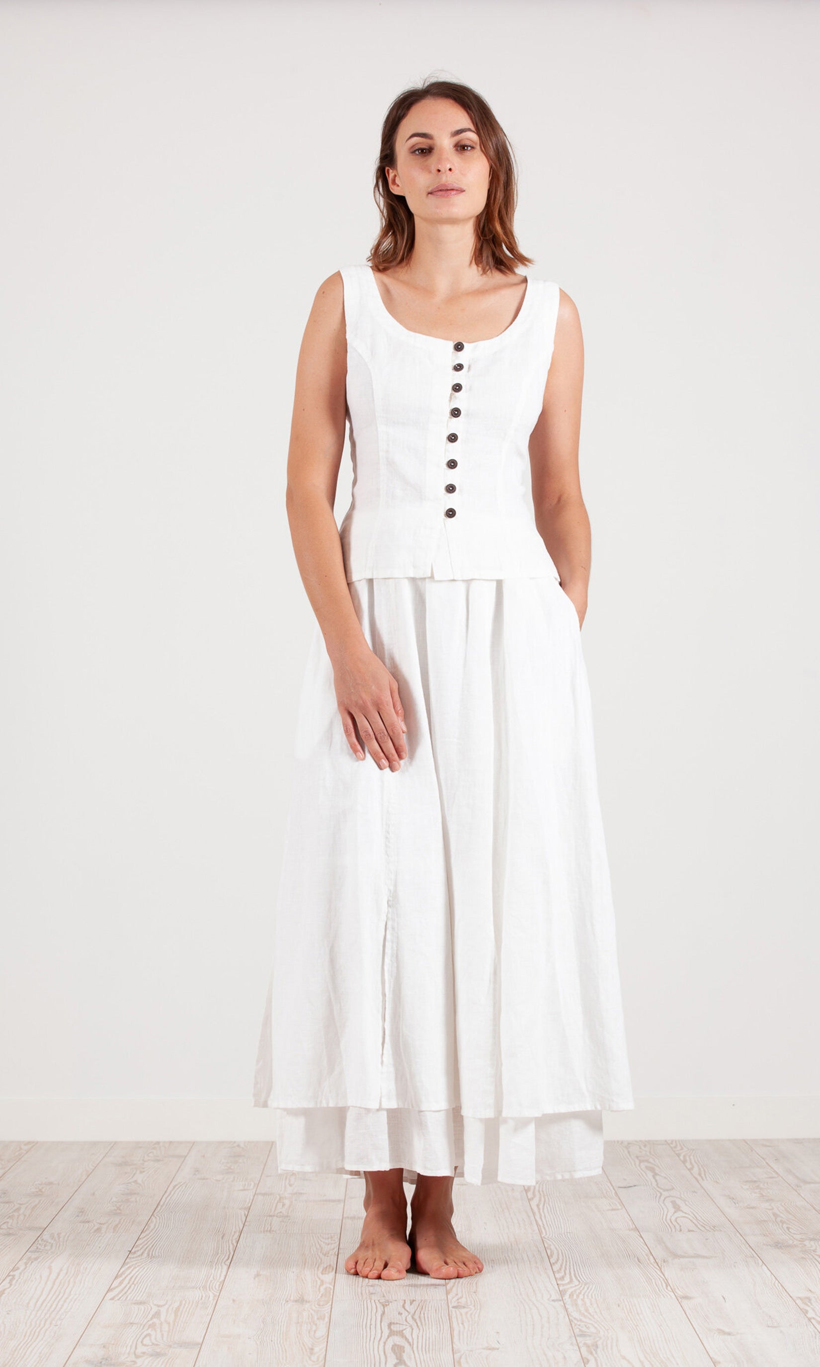 Maxi skirt in linen