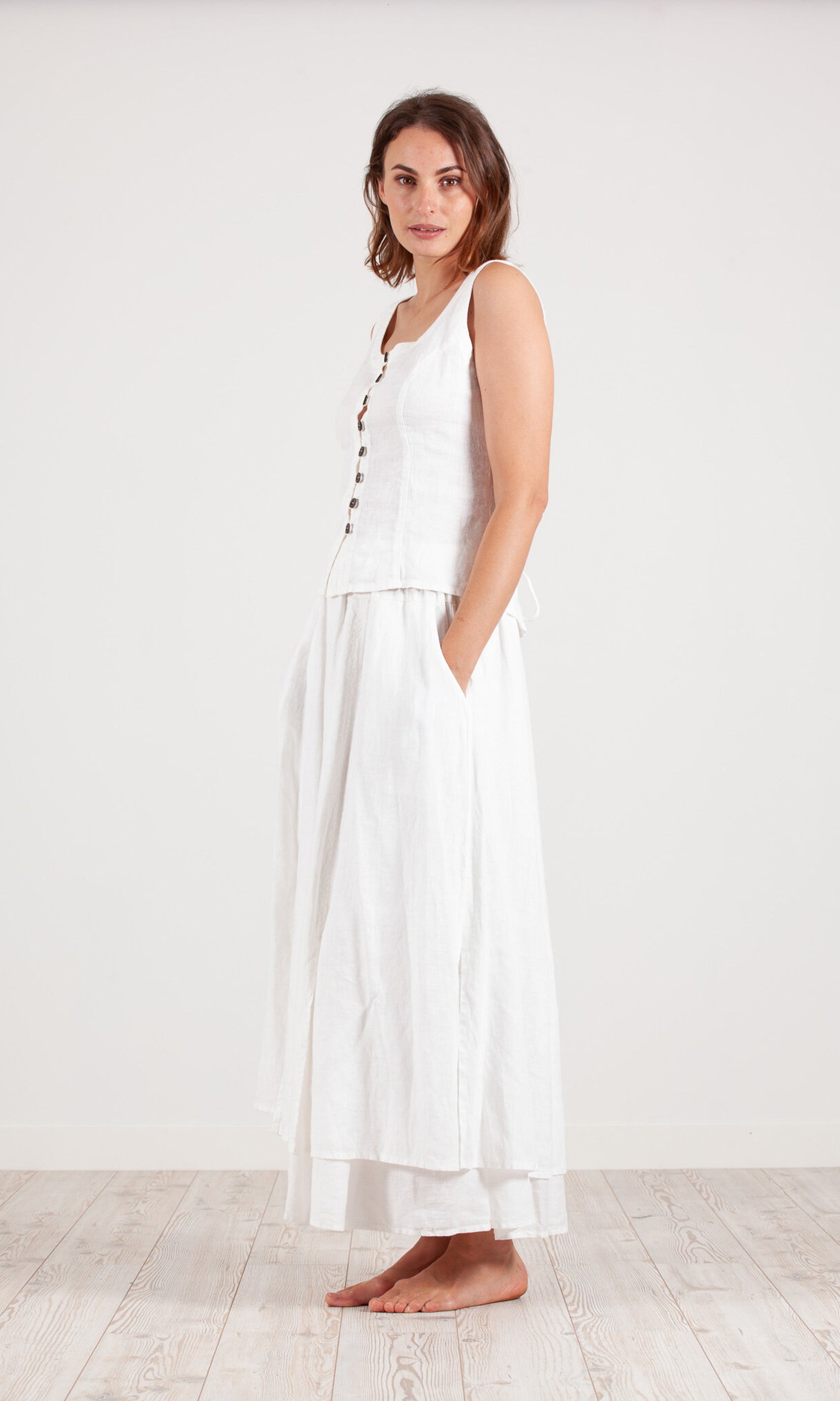 Maxi skirt in linen