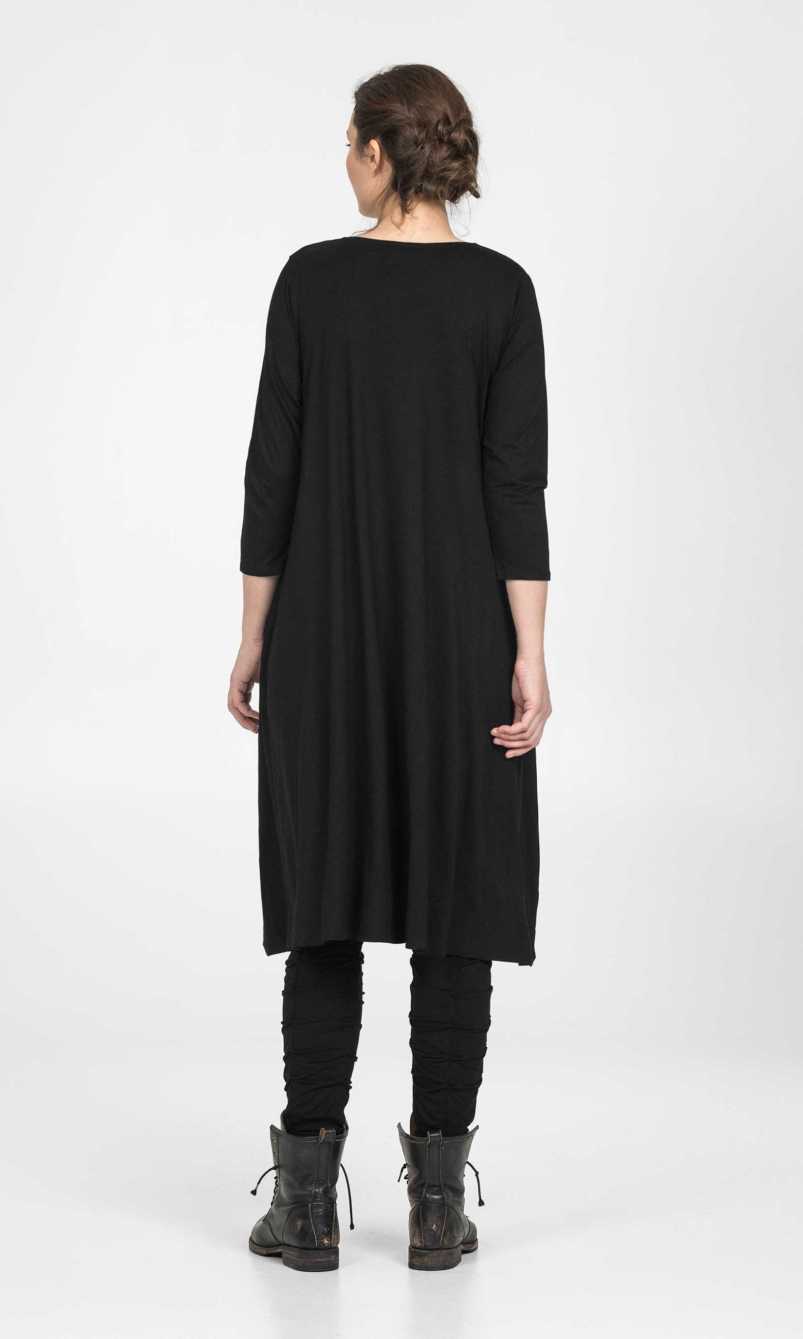 Oversize a-linjeformad viskosklänning