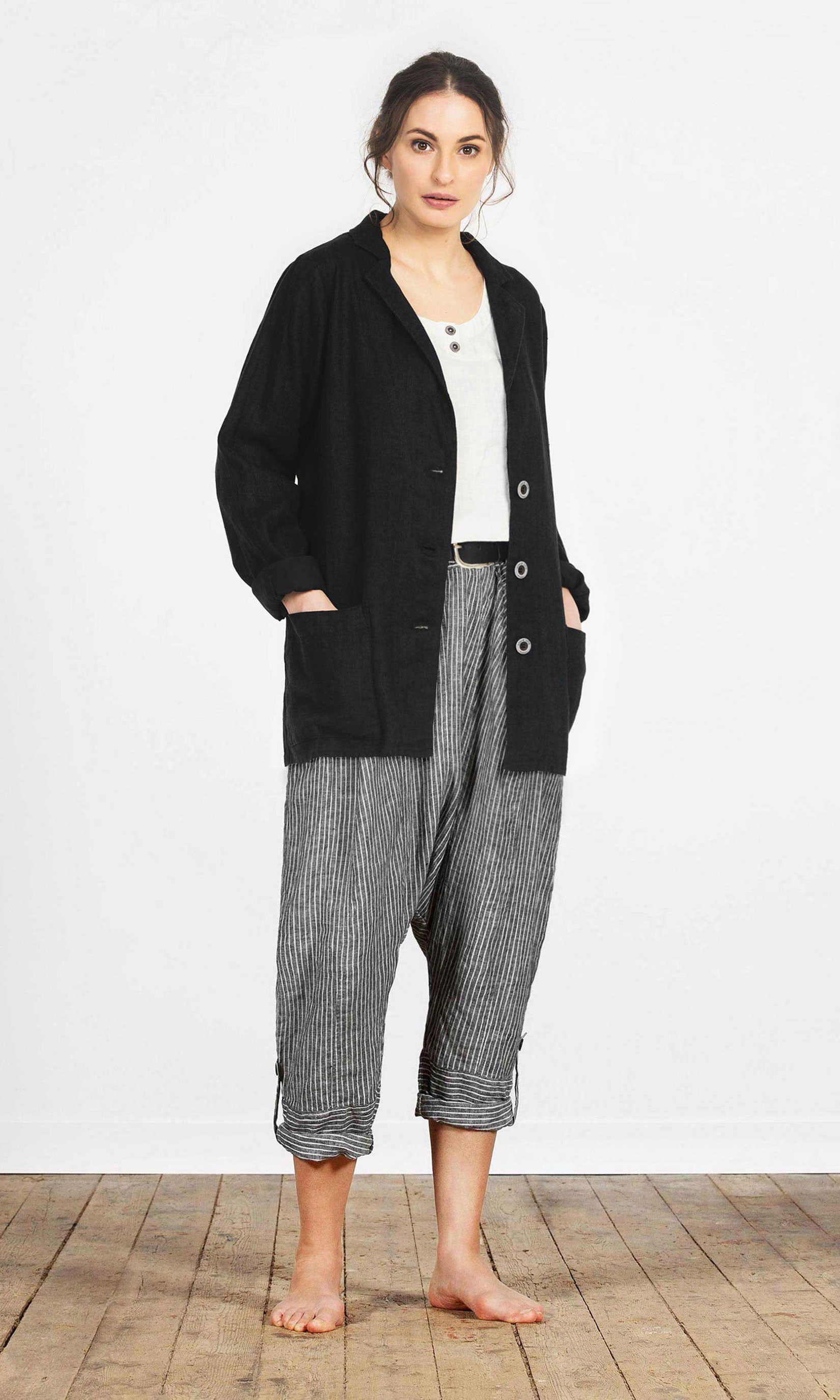Fodrad oversize linnekavaj