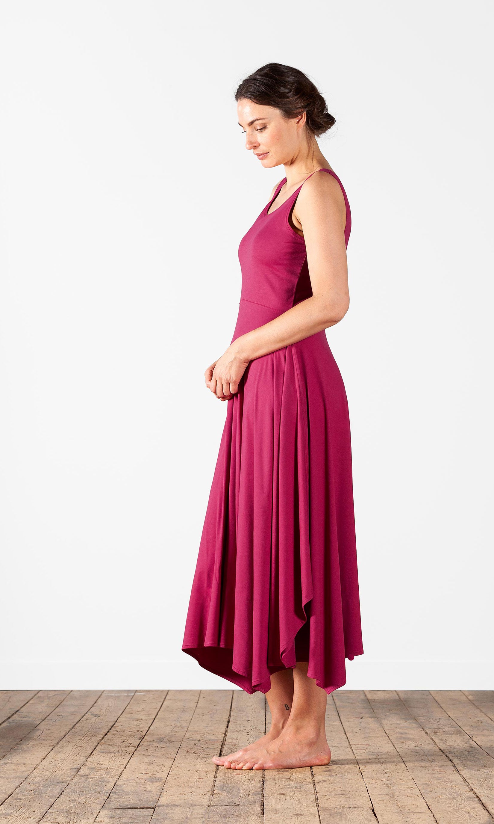 Viscose dress without sleeve