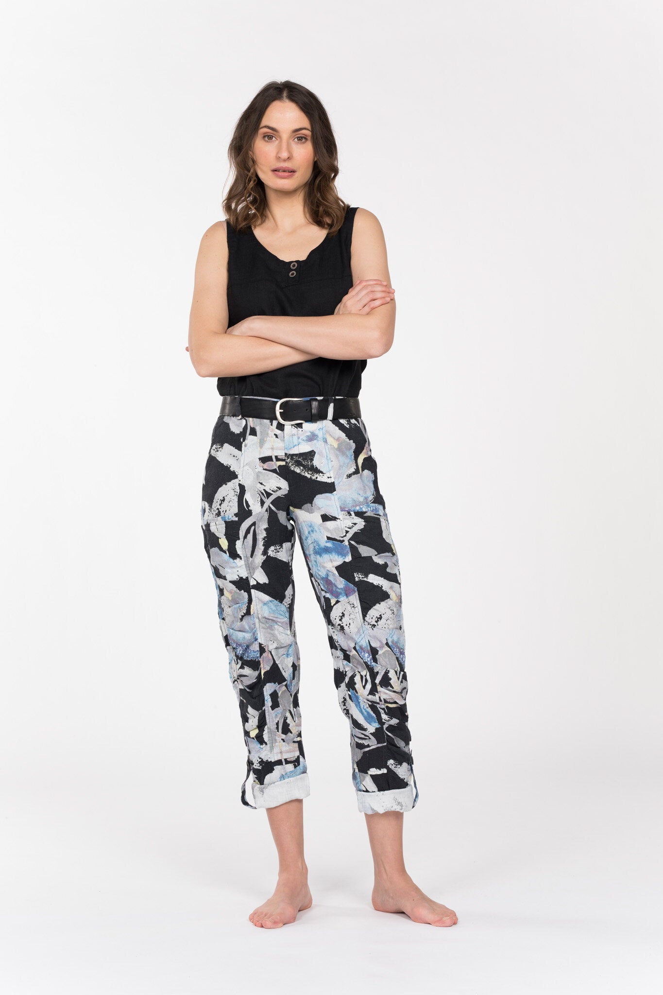 Bundfaltenhose aus Leinen