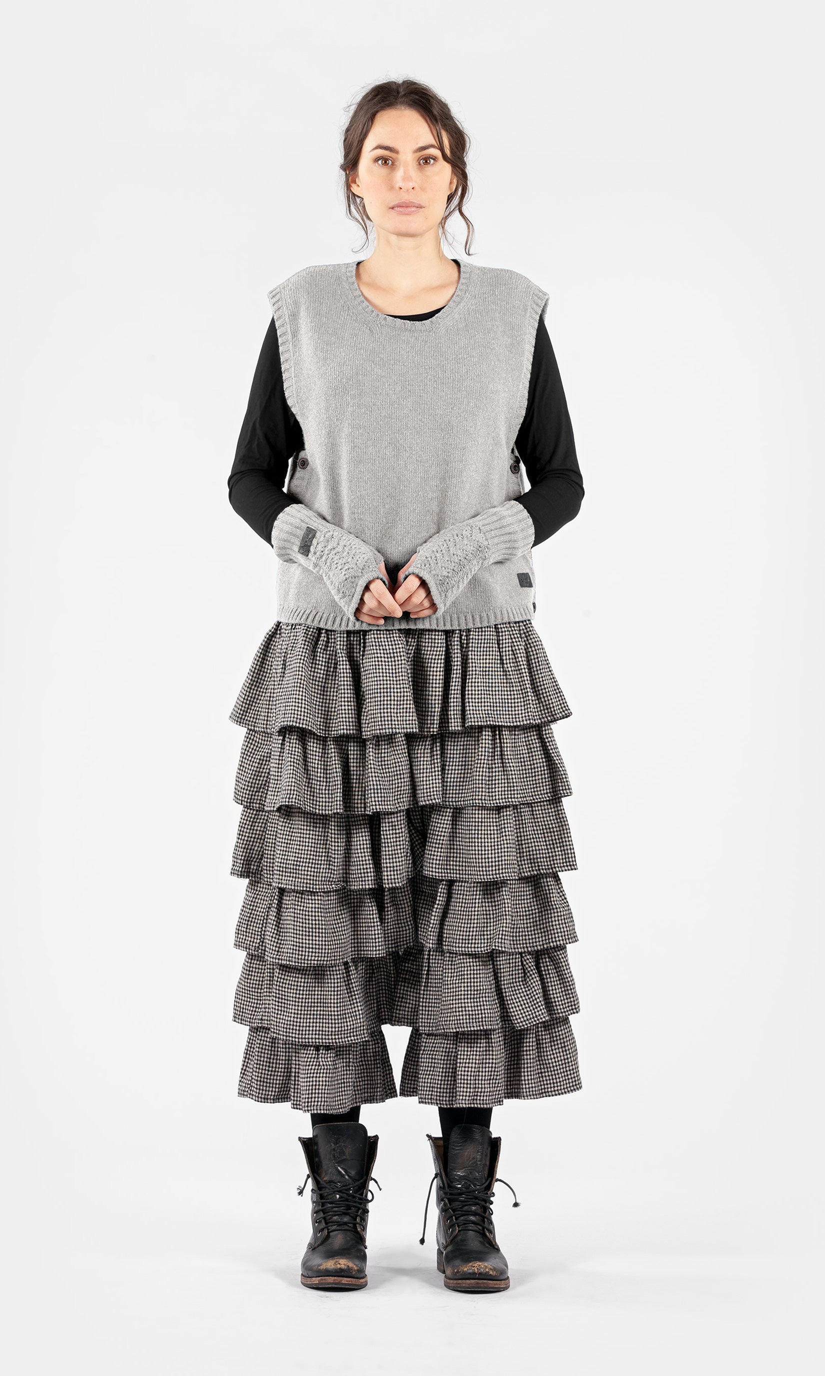 Knitted wool vest