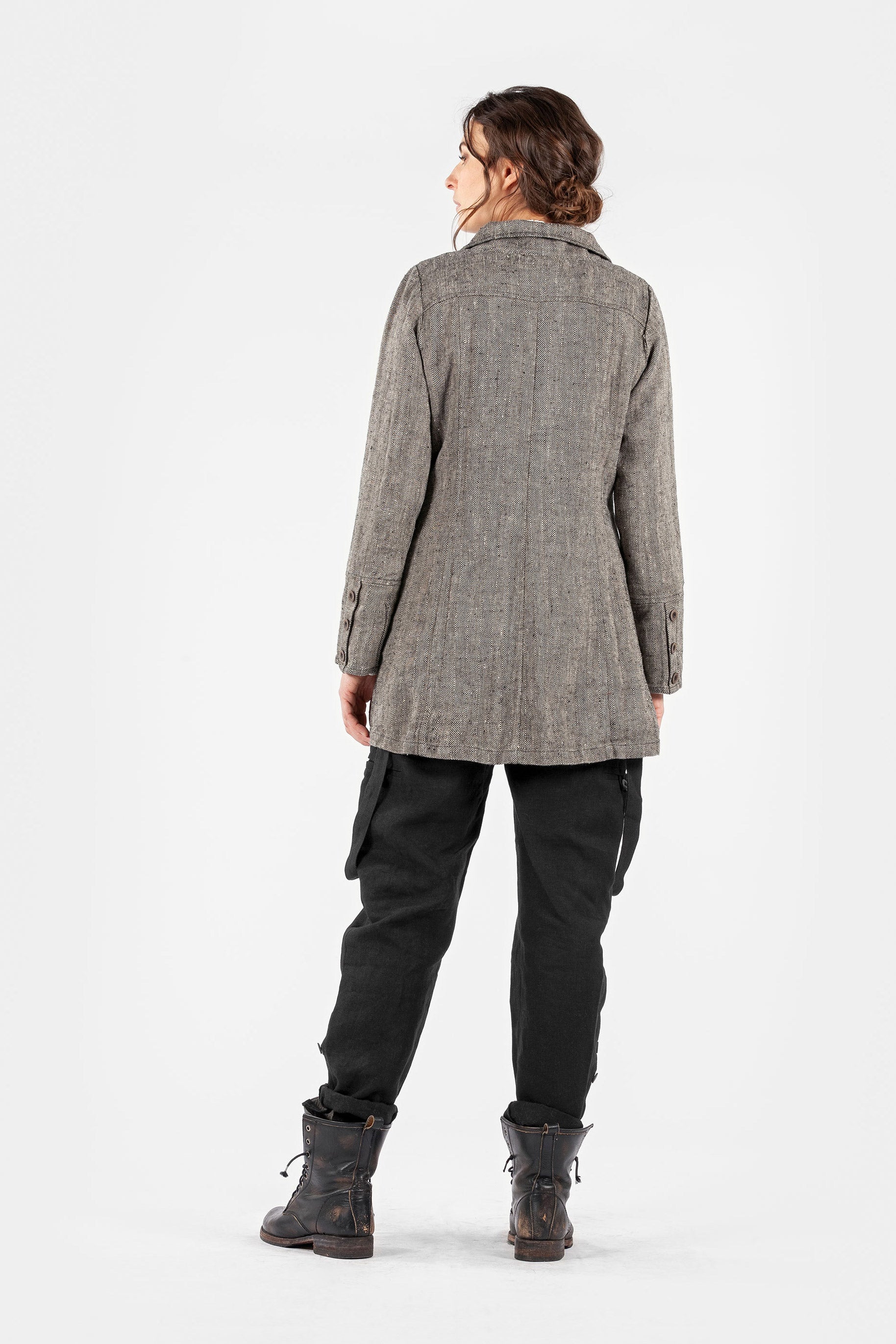 Long tailored linen jacket