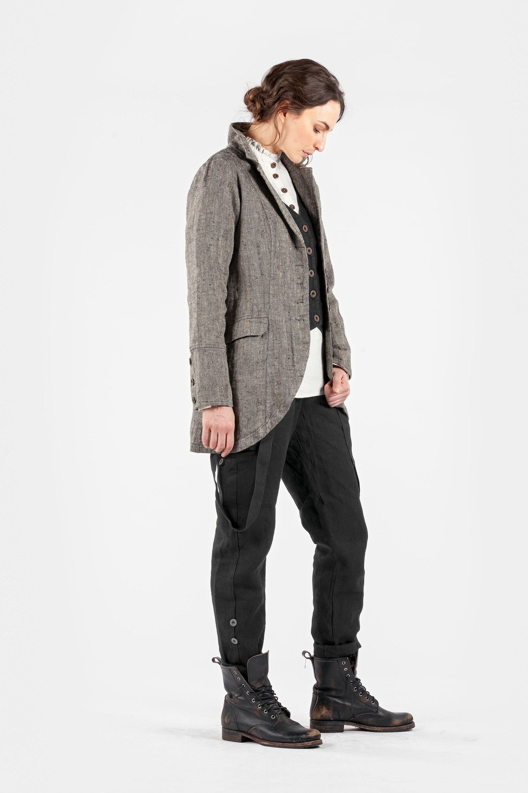 Long tailored linen jacket