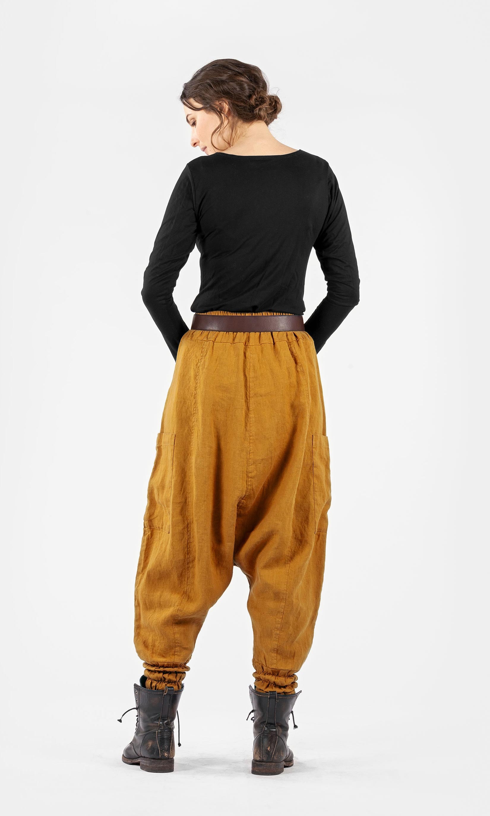 Linen harem pants