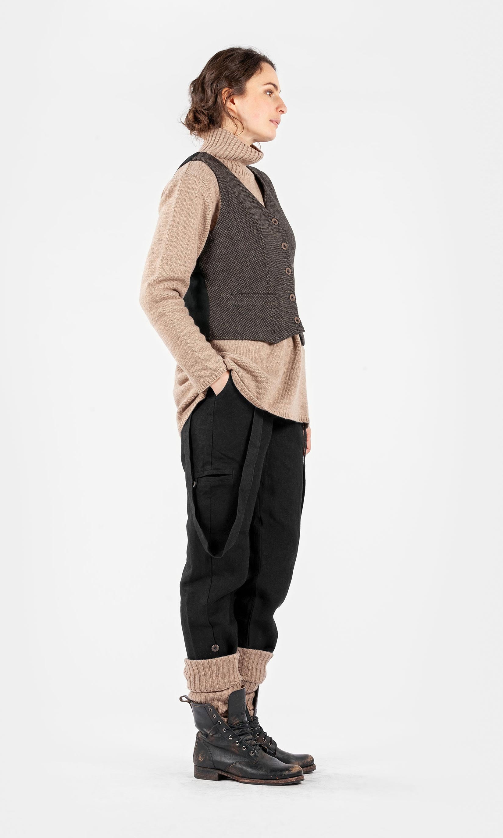 Knitted wool polo shirt
