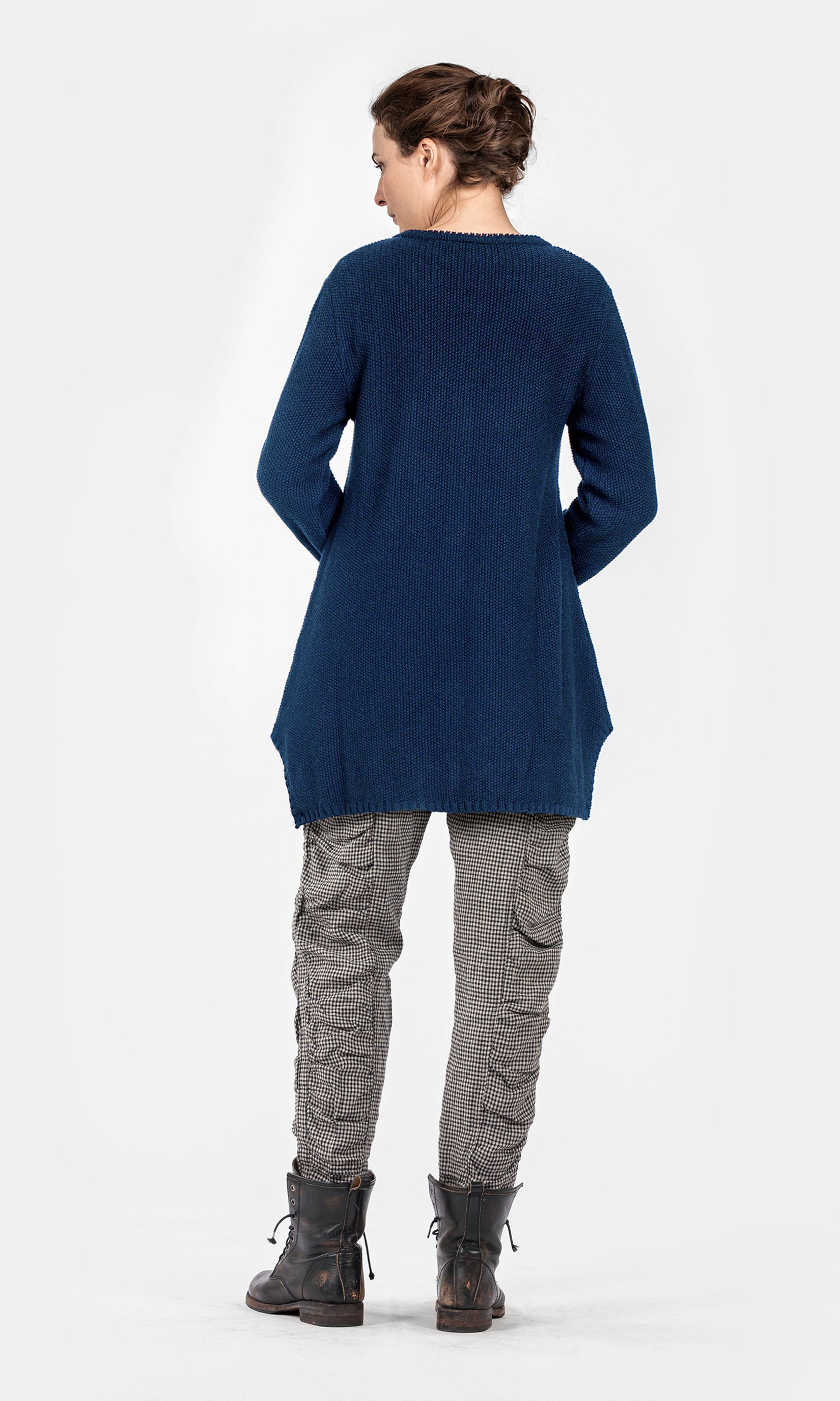 Classic A-line knitted wool cardigan