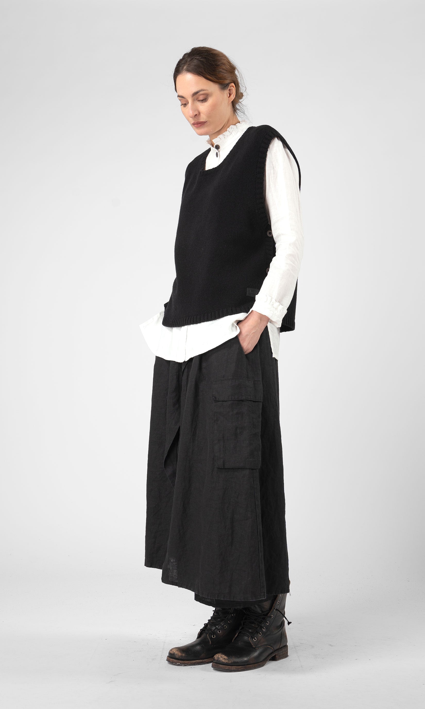 Knitted wool vest