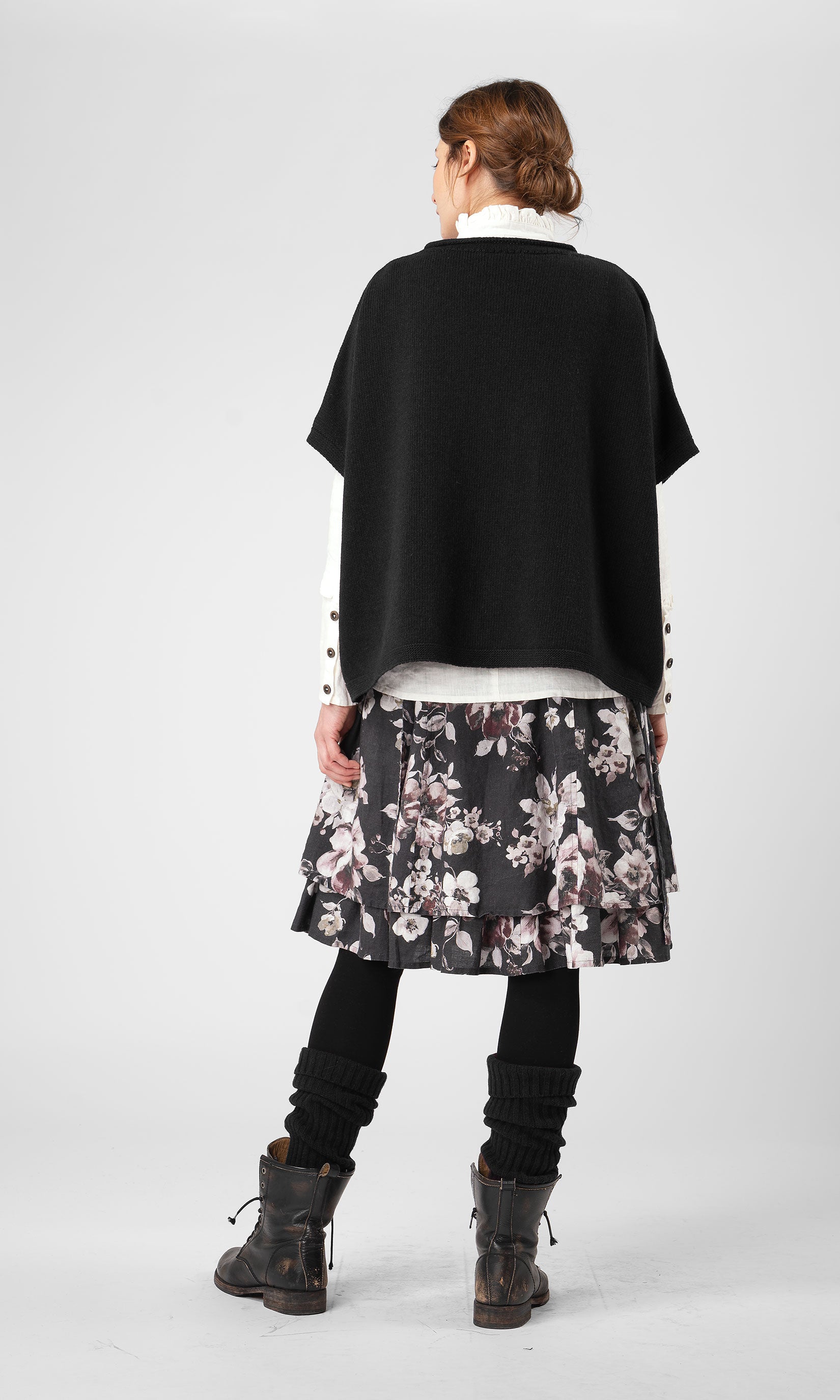 Stickad oversize väst i ull