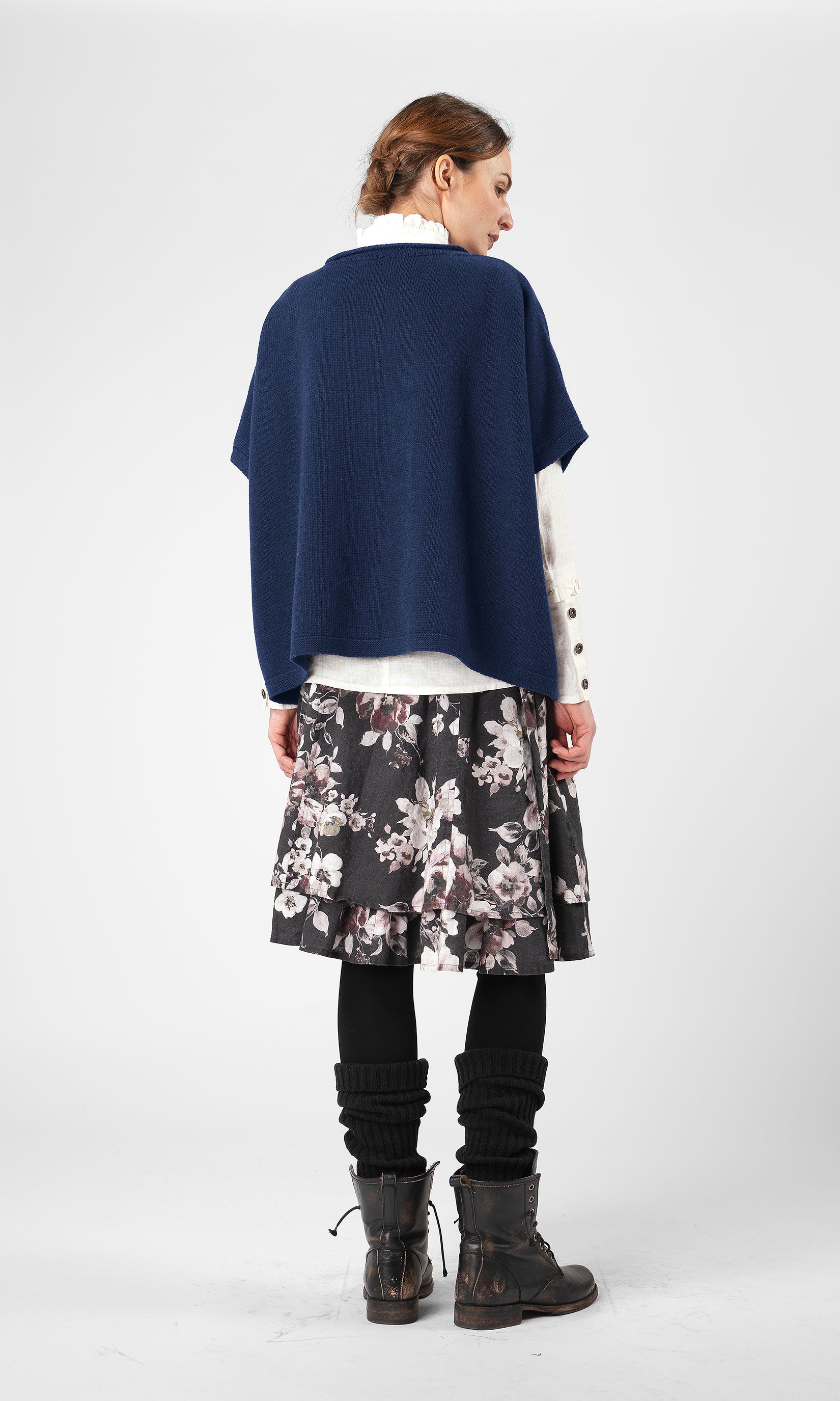 Knitted oversized wool vest