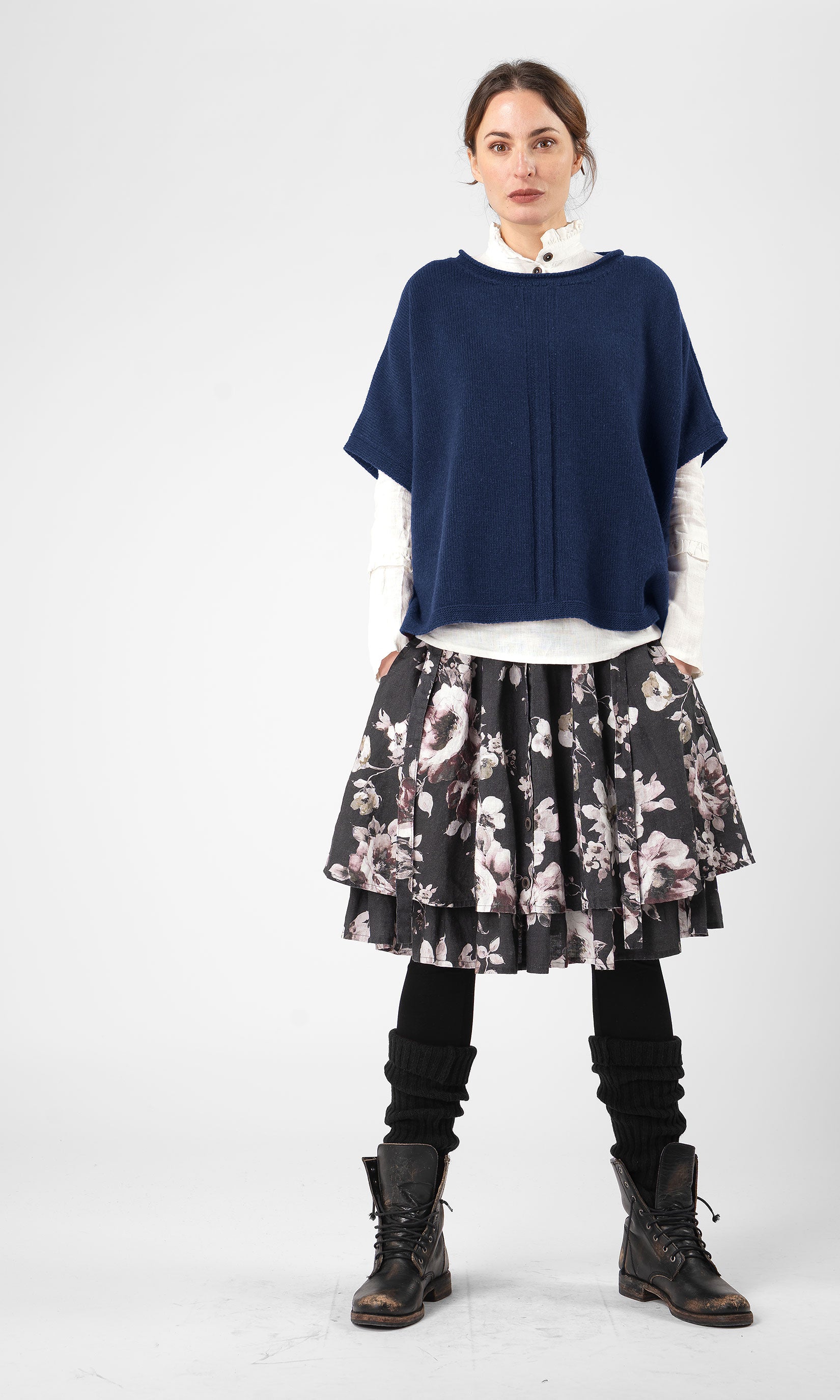 Knitted oversized wool vest