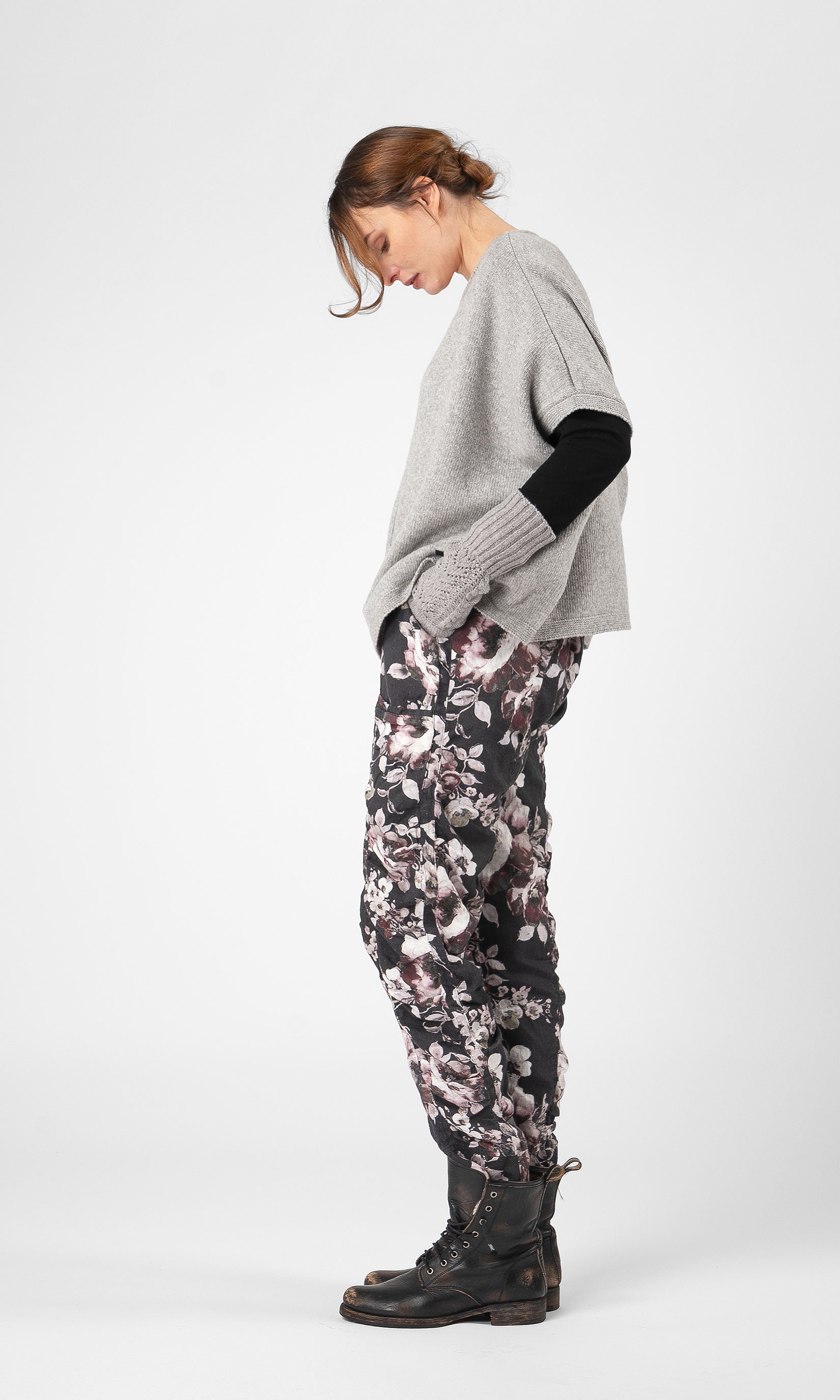 Knitted oversized wool vest
