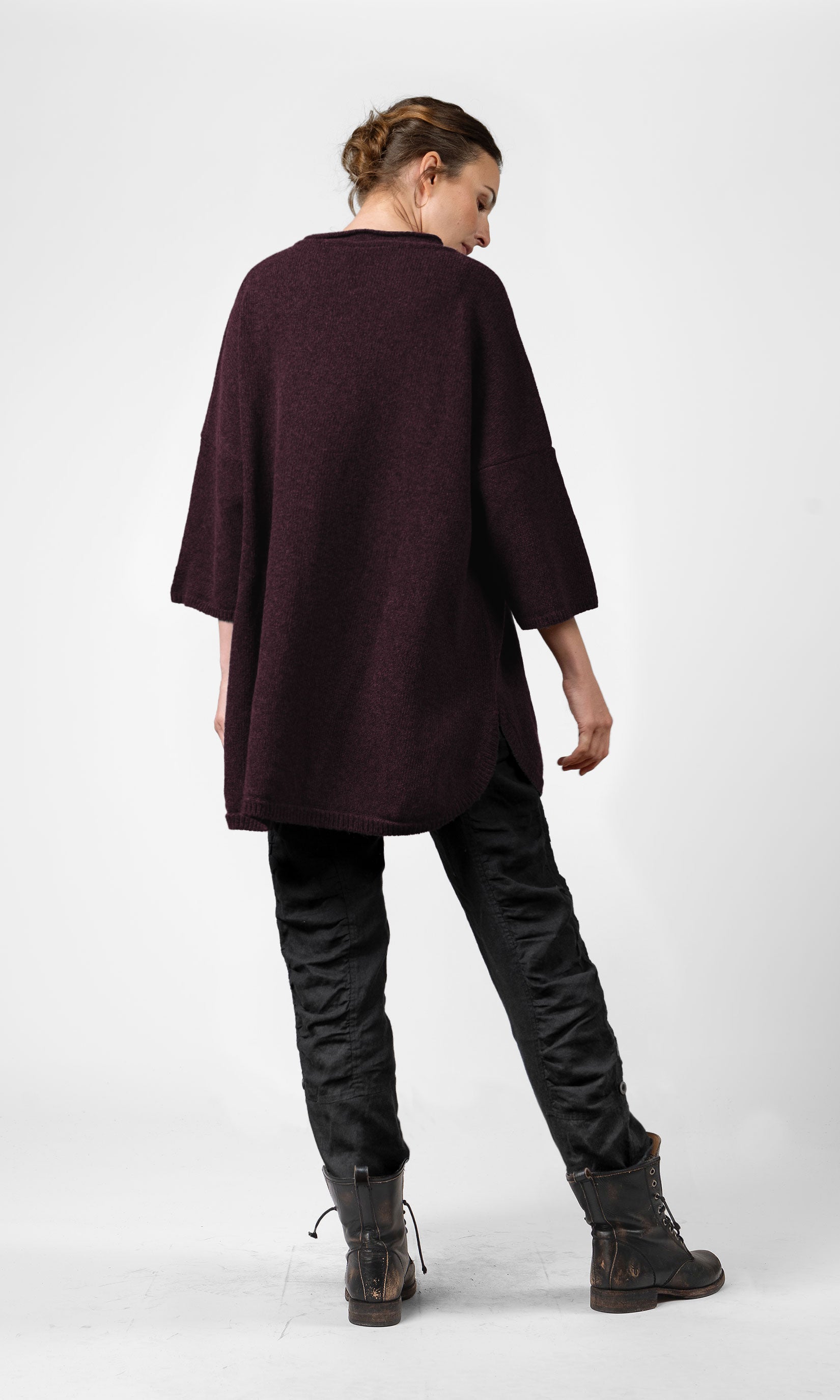 Ulltröja med trekvartsärm, oversize