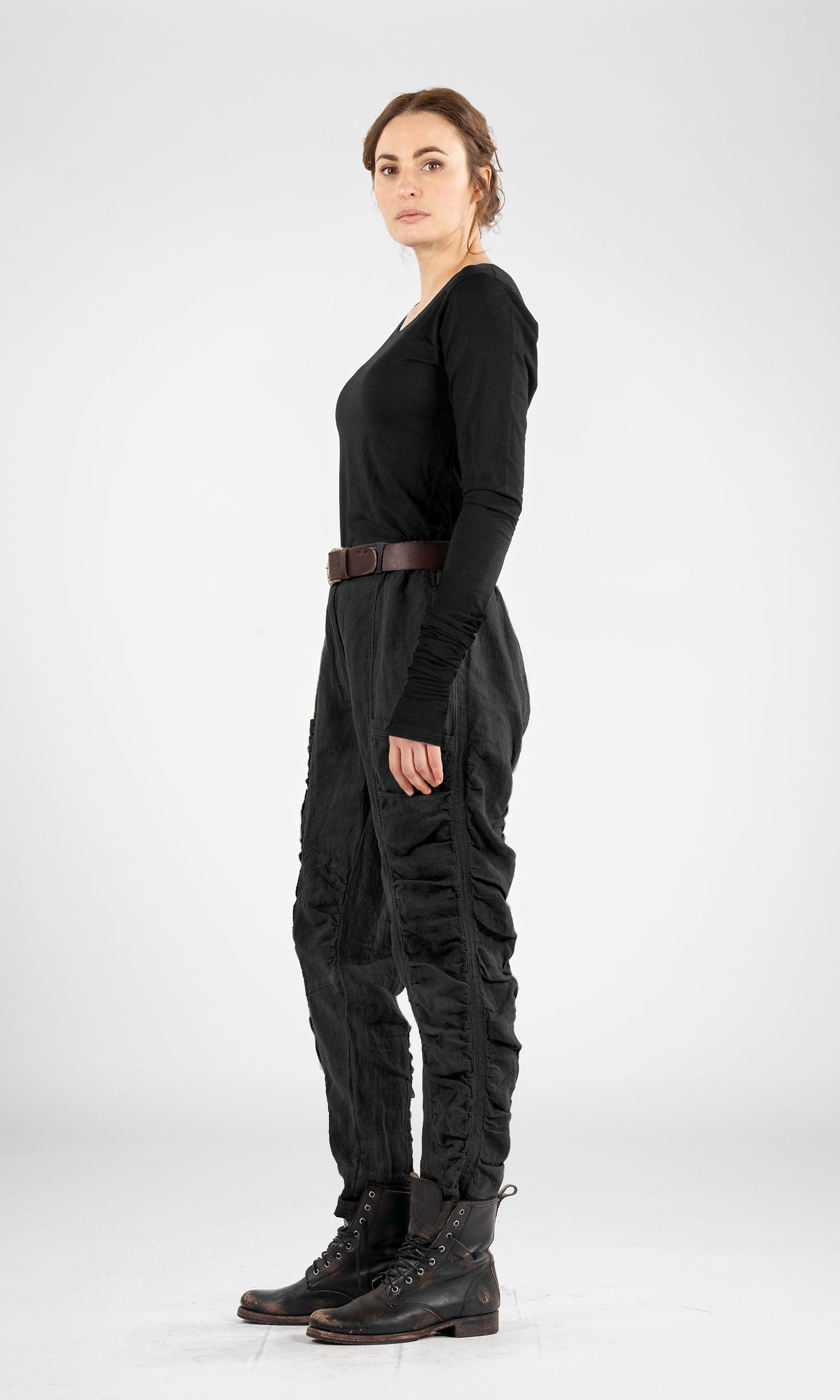 Bundfaltenhose aus Leinen