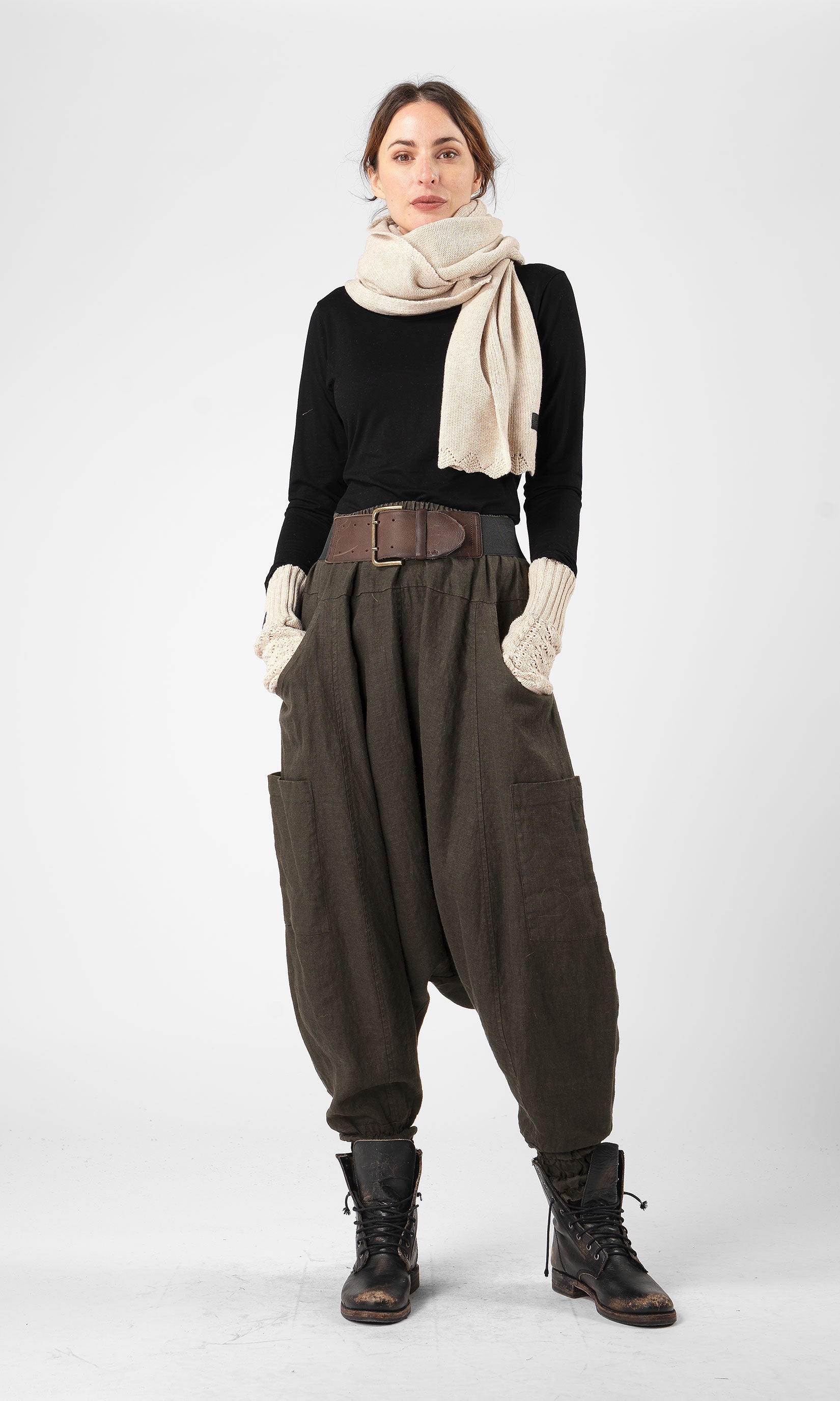 Linen harem pants