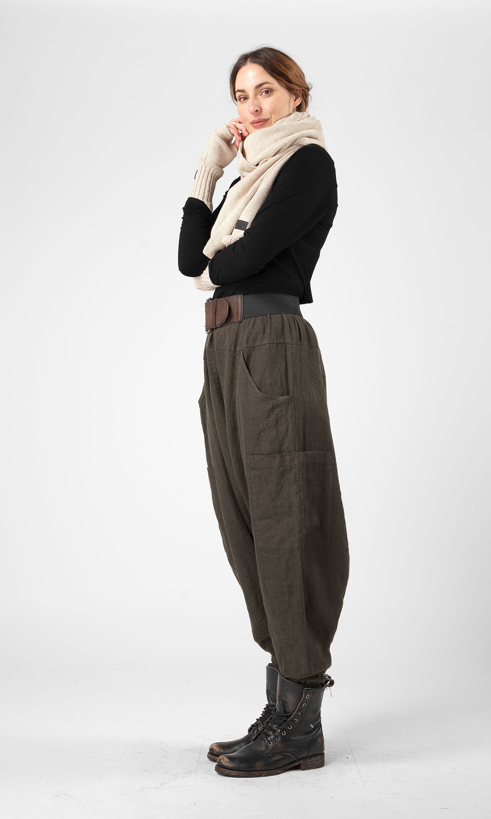 Linen harem pants